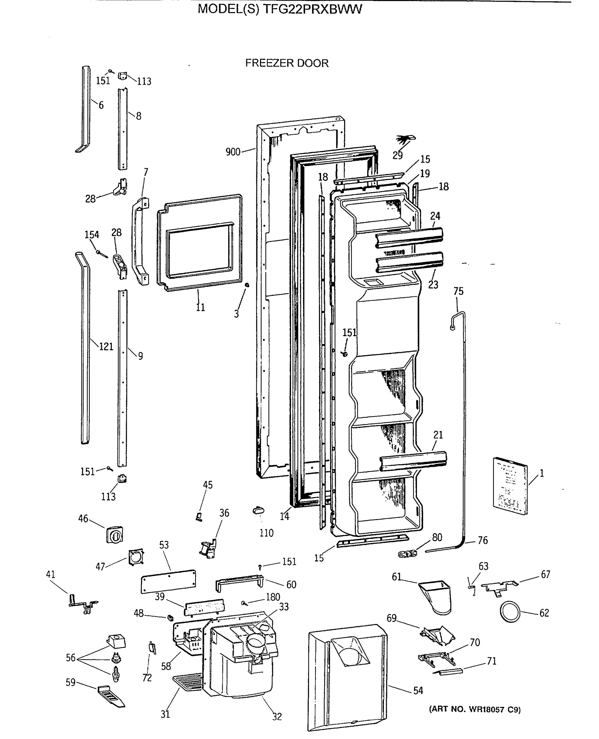 FREEZER DOOR