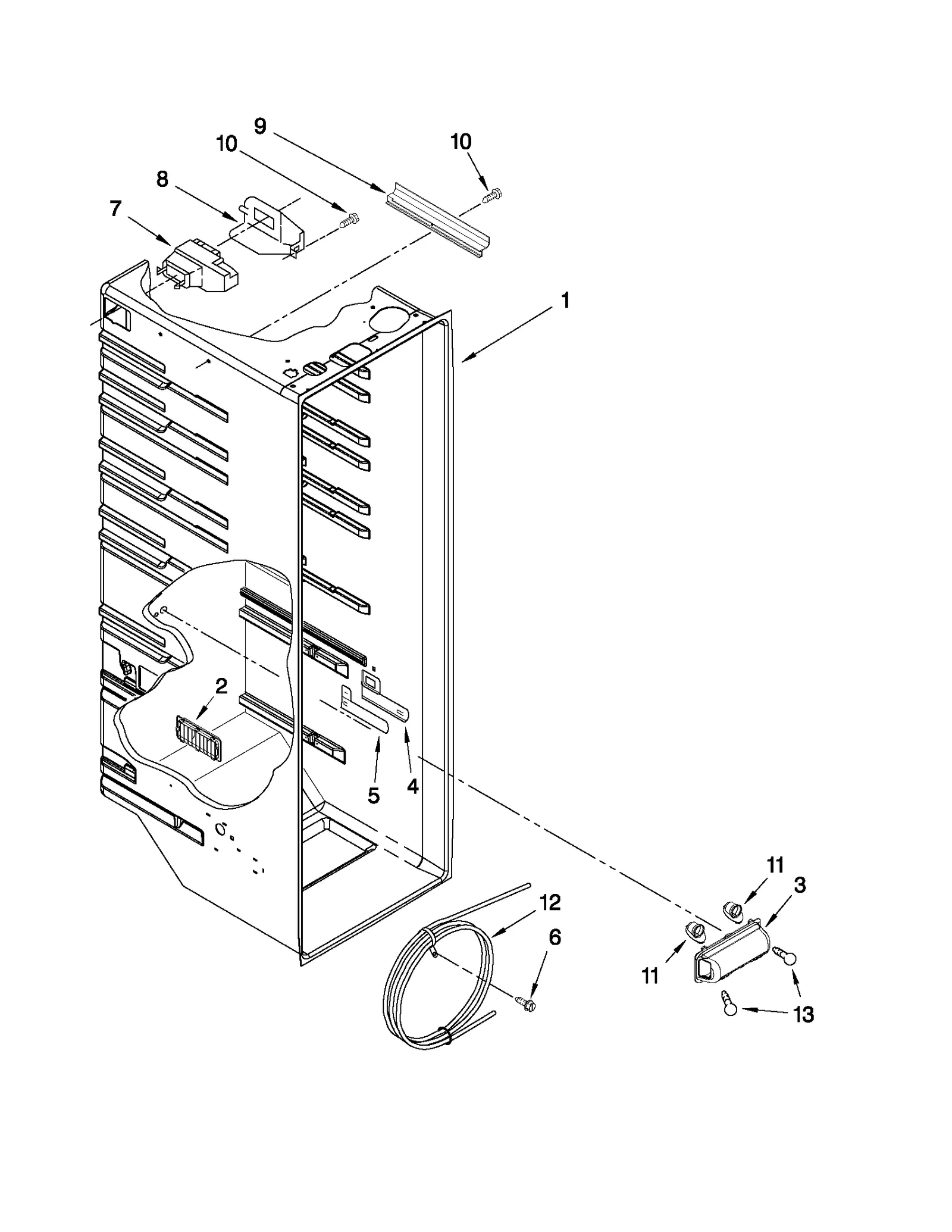 REFRIGERATOR LINER PARTS