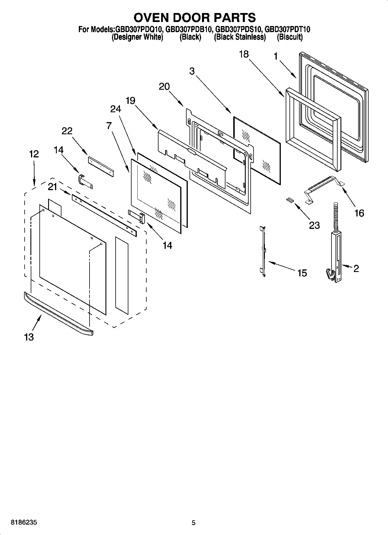 03 - OVEN DOOR PARTS