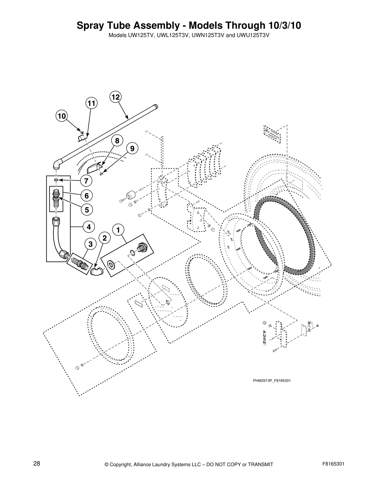 Spray Tube Assembly - Models Through 10/3/10