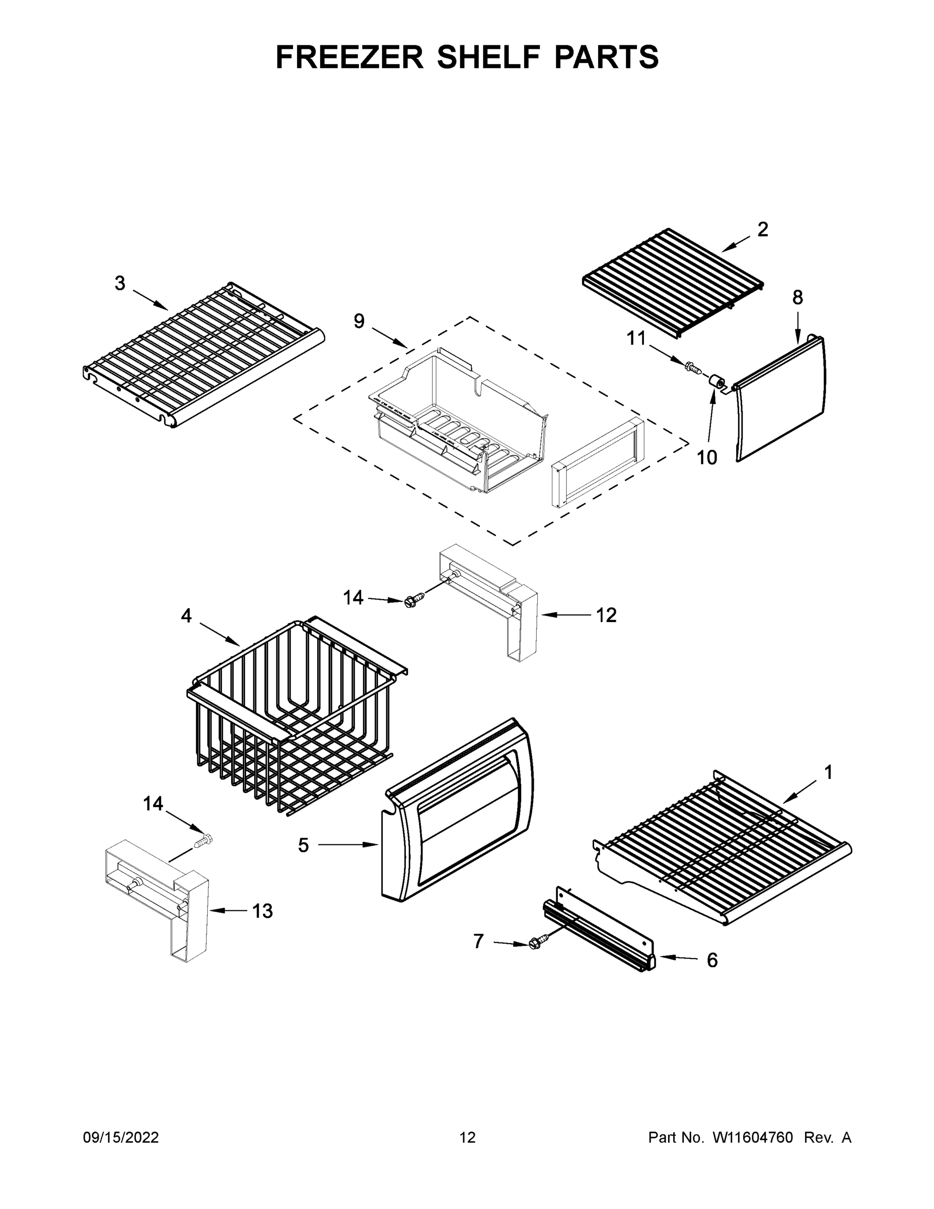 07 - FREEZER SHELF PARTS