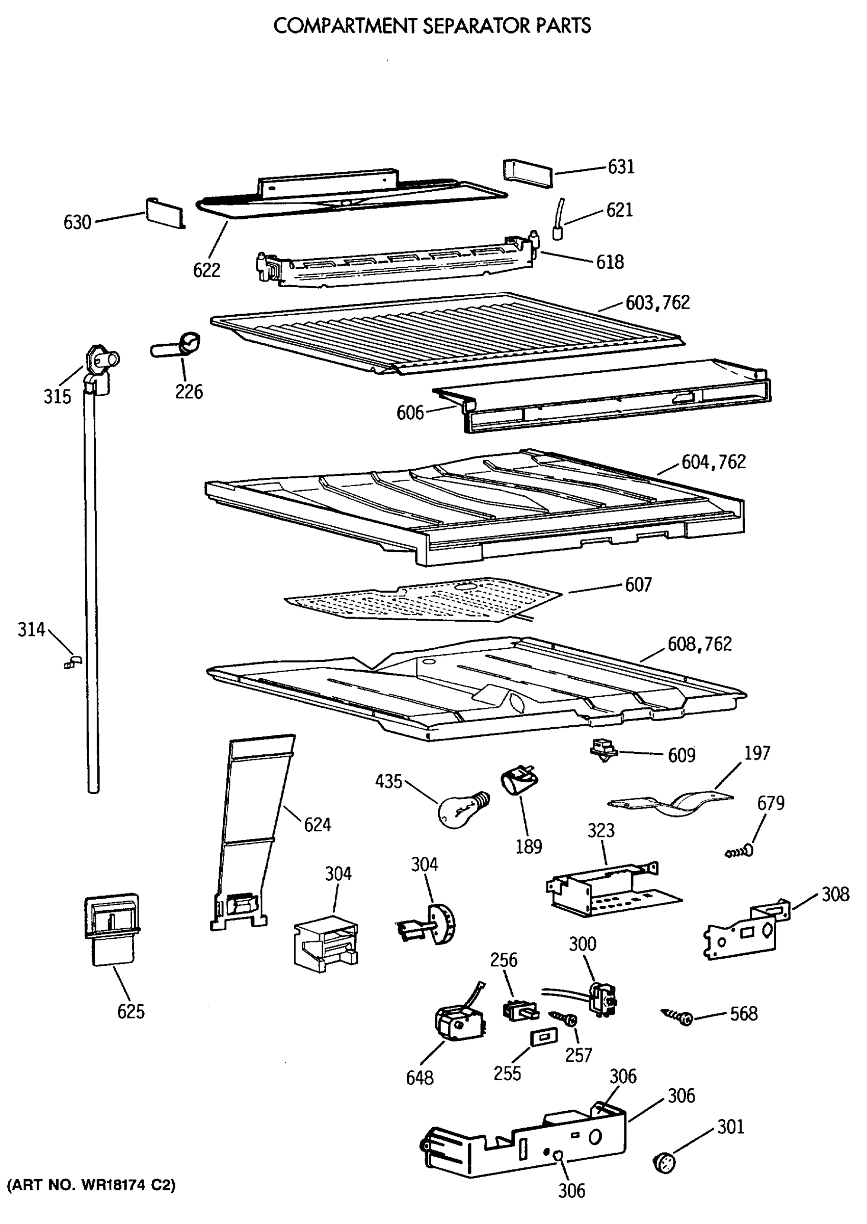 COMPARTMENT SEPARATOR PARTS