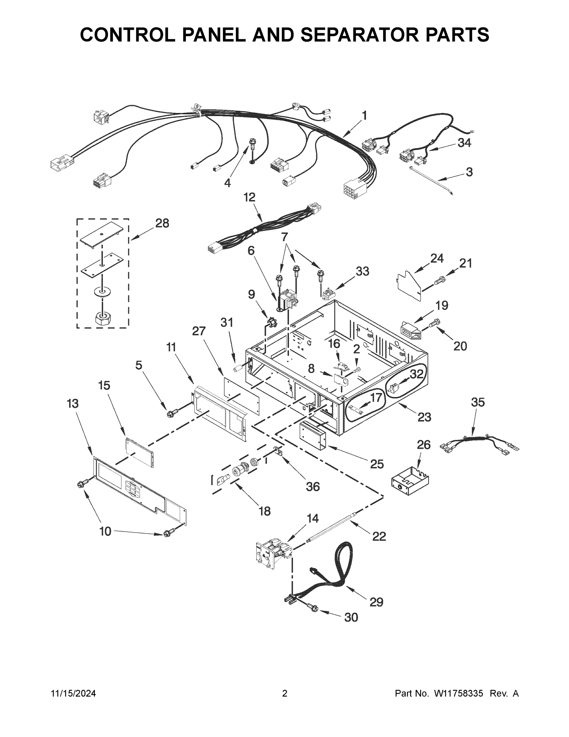 02 - CONTROL PANEL AND SEPARATOR PARTS