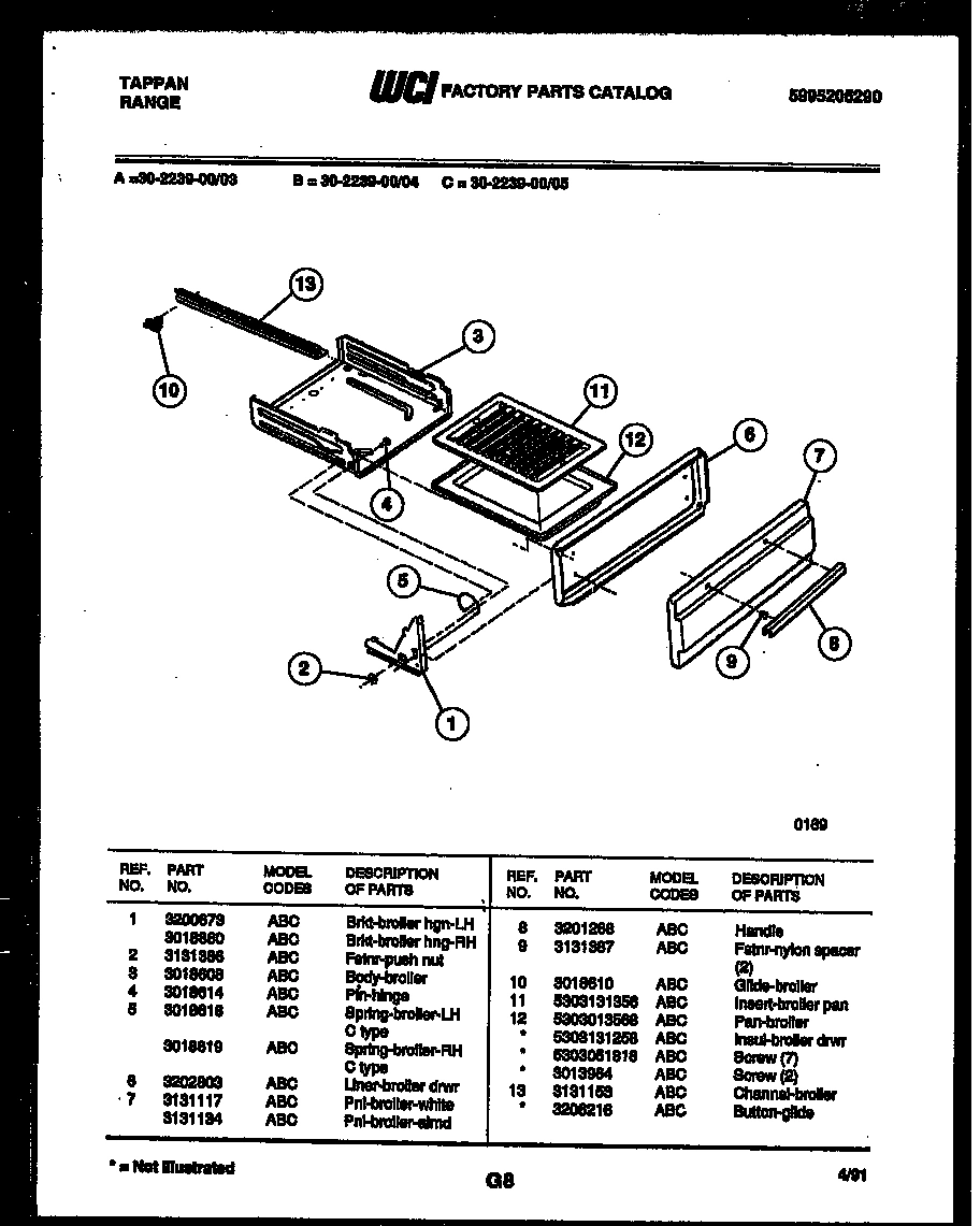 04 - BROILER DRAWER PARTS