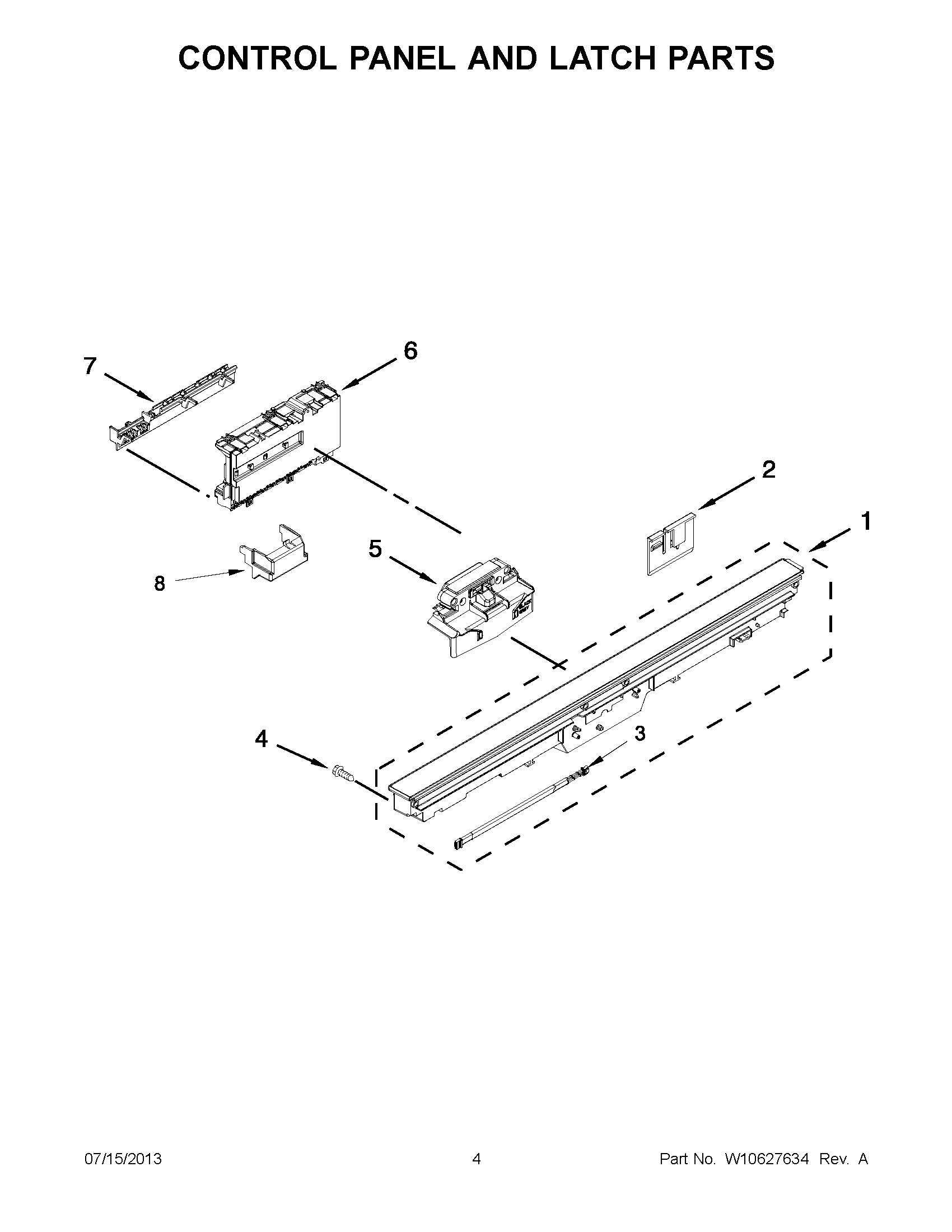 02 - CONTROL PANEL AND LATCH PARTS