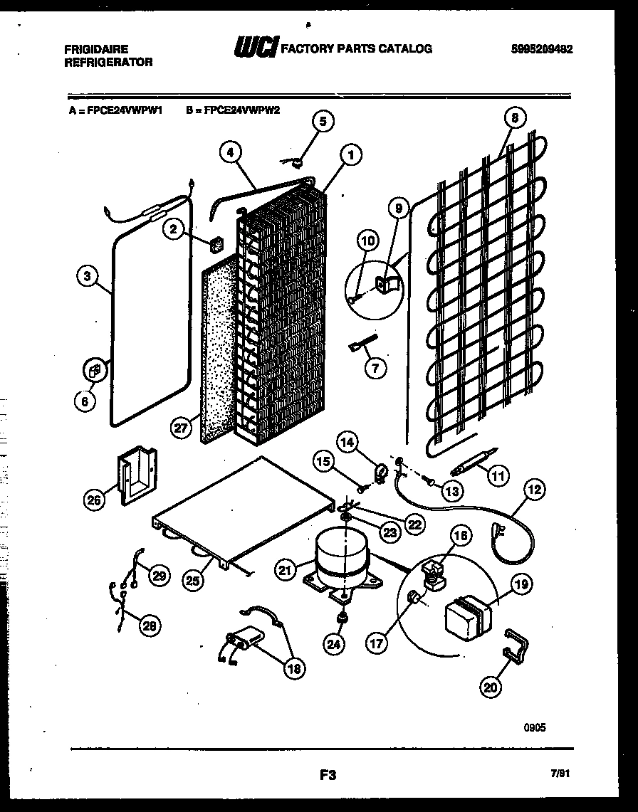 10 - SYSTEM AND AUTOMATIC DEFROST PARTS