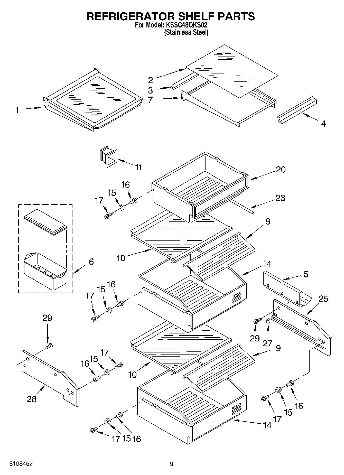 07 - REFRIGERATOR SHELF PARTS