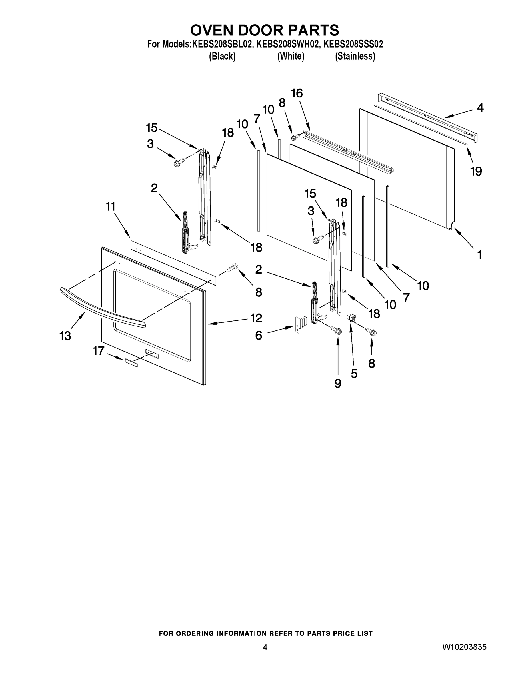 03 - OVEN DOOR PARTS