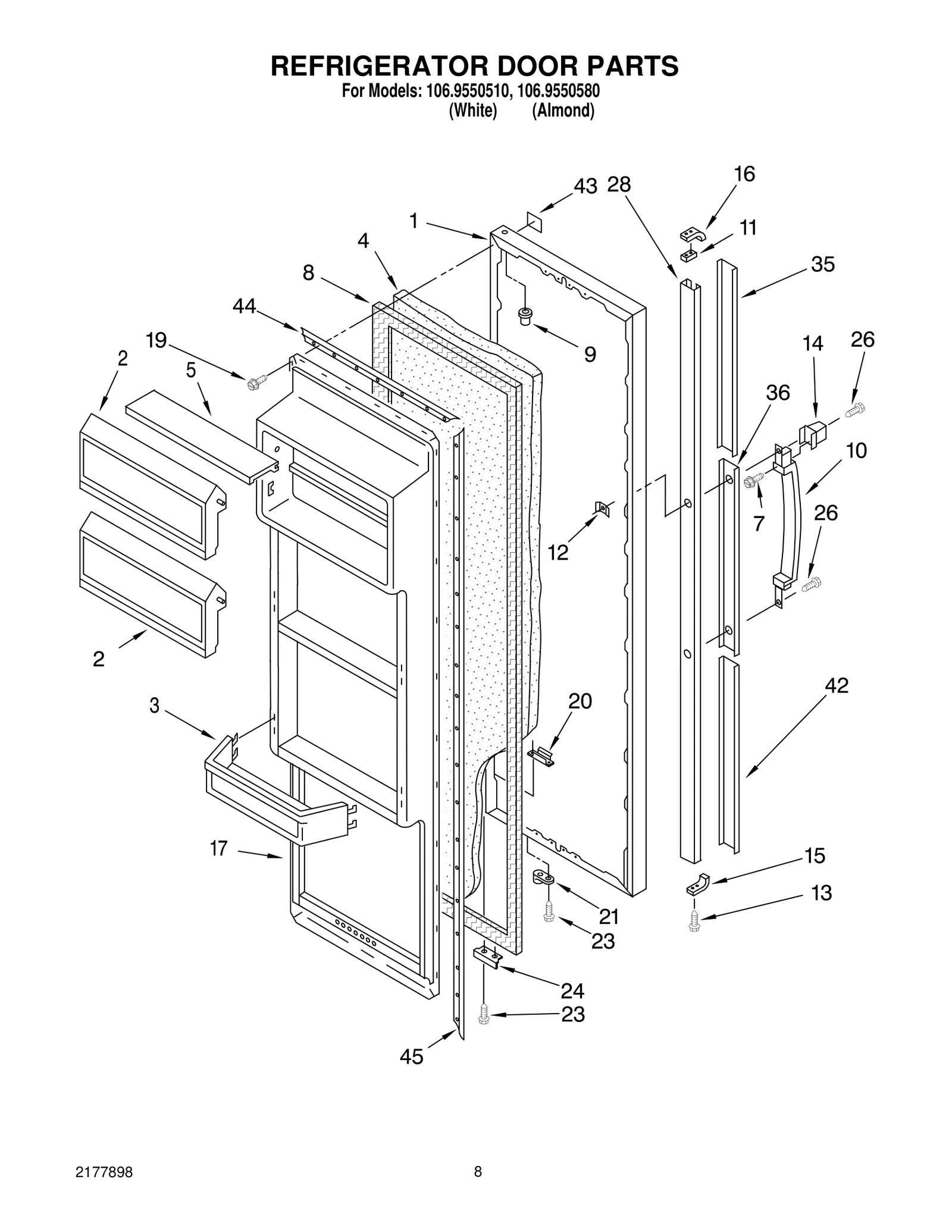 REFRIGERATOR DOOR PARTS