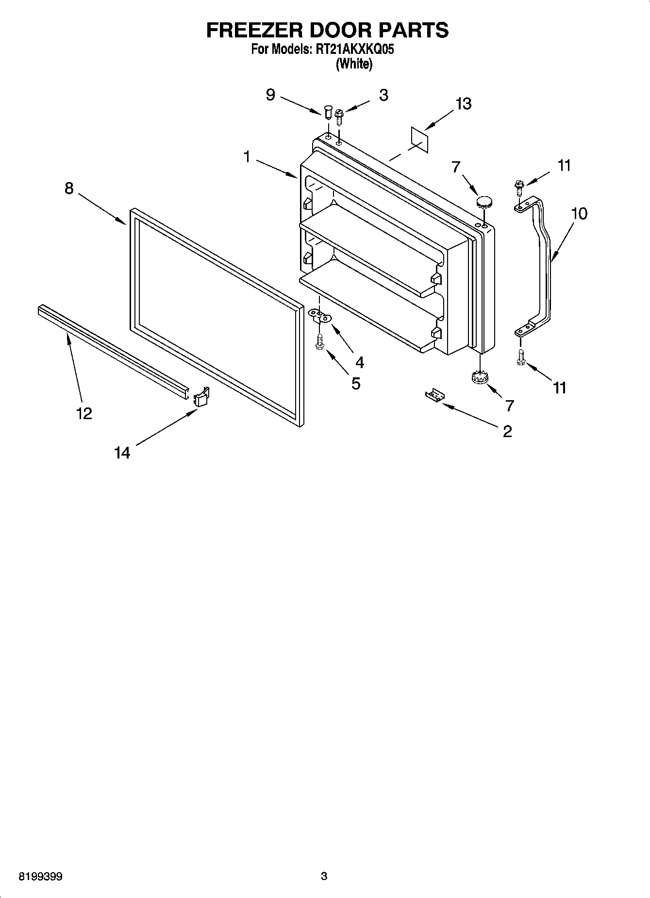 02 - FREEZER DOOR PARTS