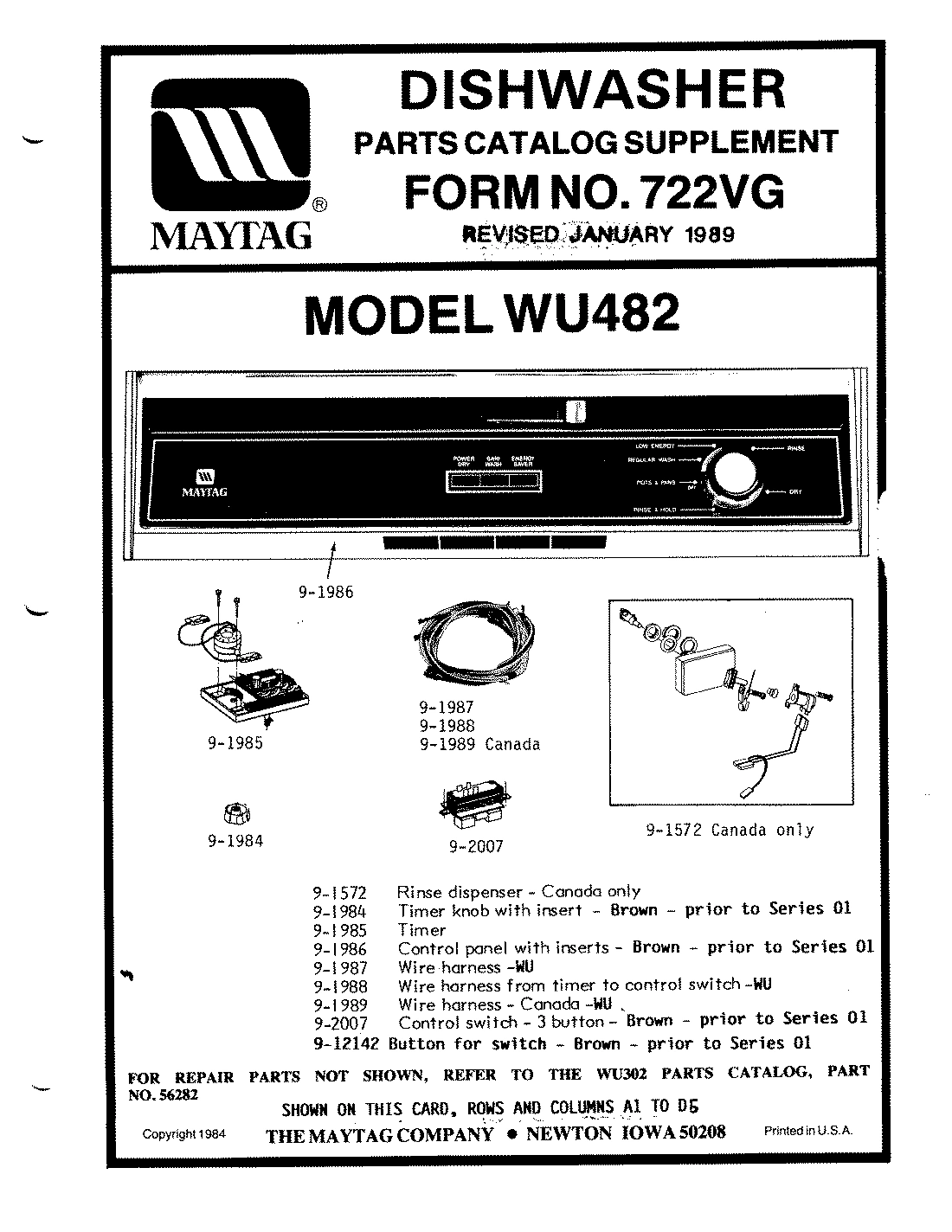 03 - CATALOG SUPPLEMENT (WU482 & WC482)