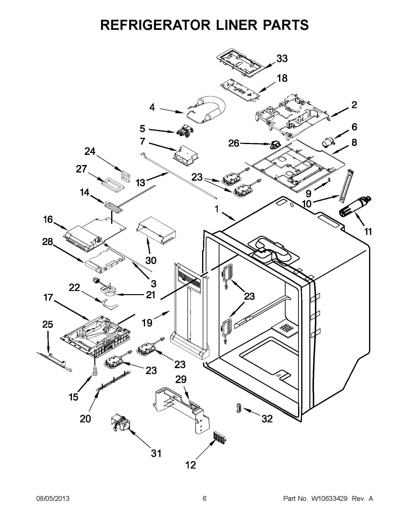 04 - REFRIGERATOR LINER PARTS