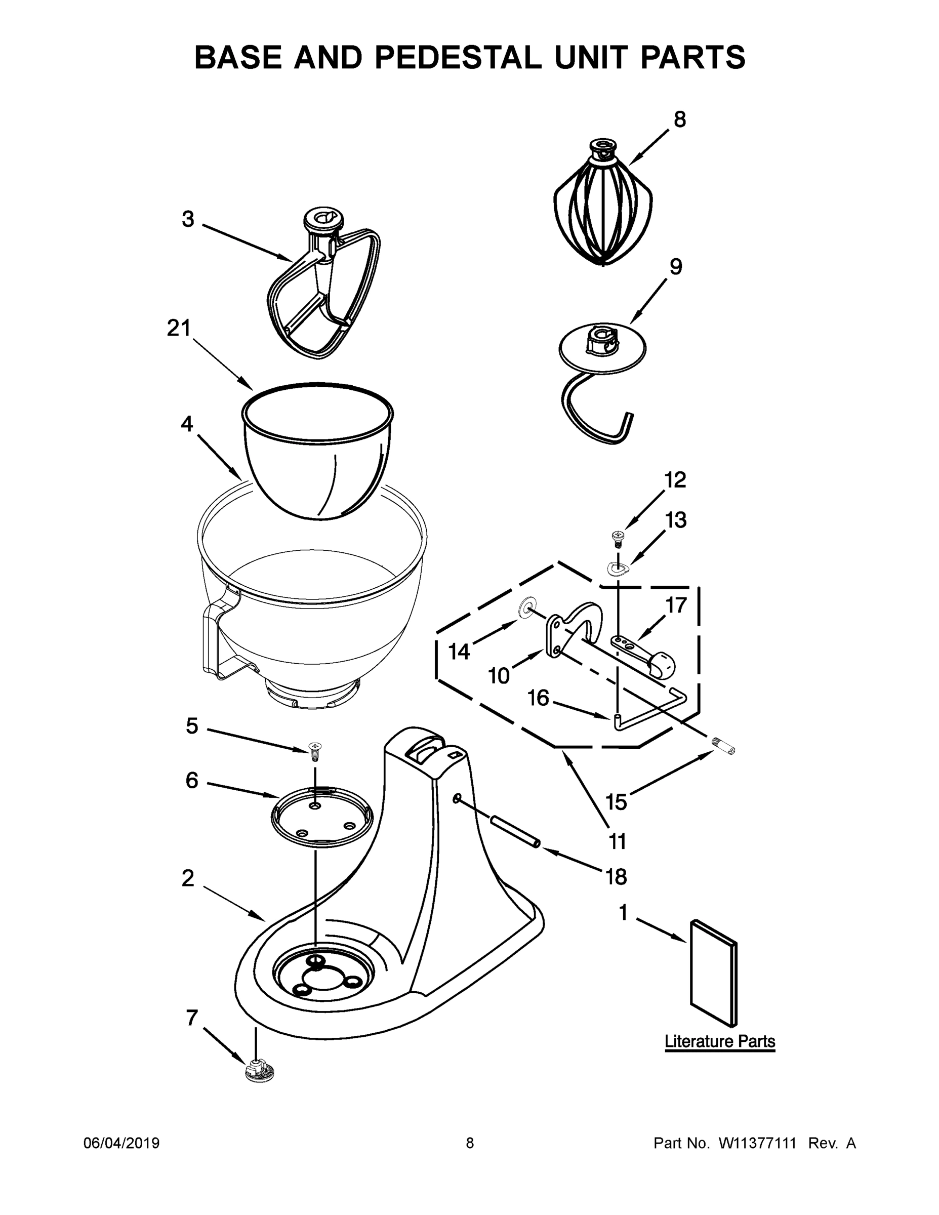 05 - BASE AND PEDESTAL UNIT PARTS