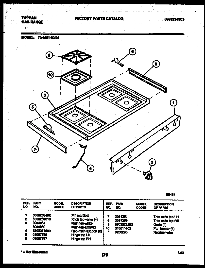 03 - COOKTOP PARTS