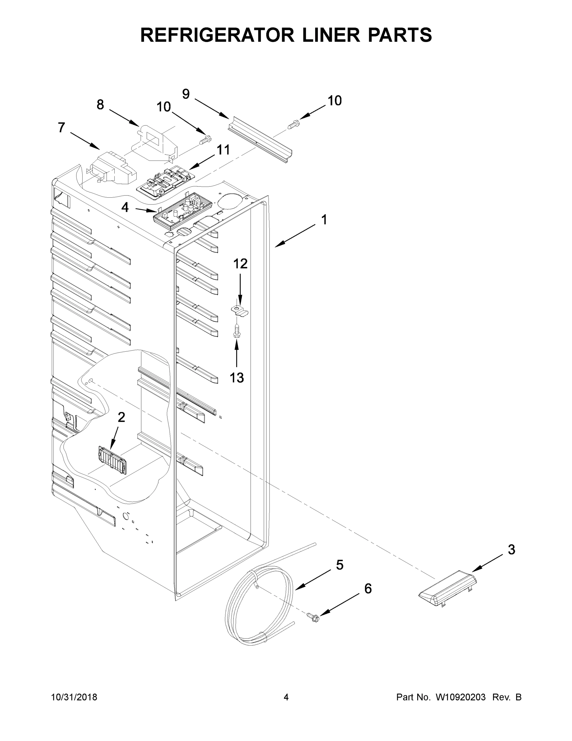 03 - REFRIGERATOR LINER PARTS