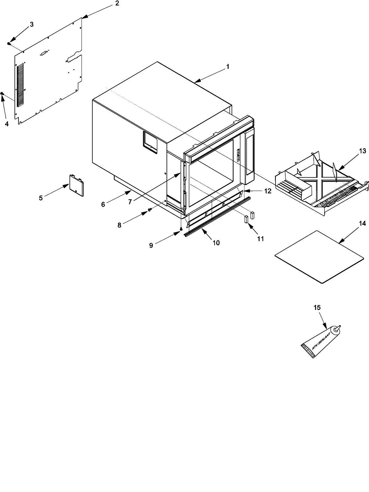 TRAY, GREASE SHIELD, CABINET,