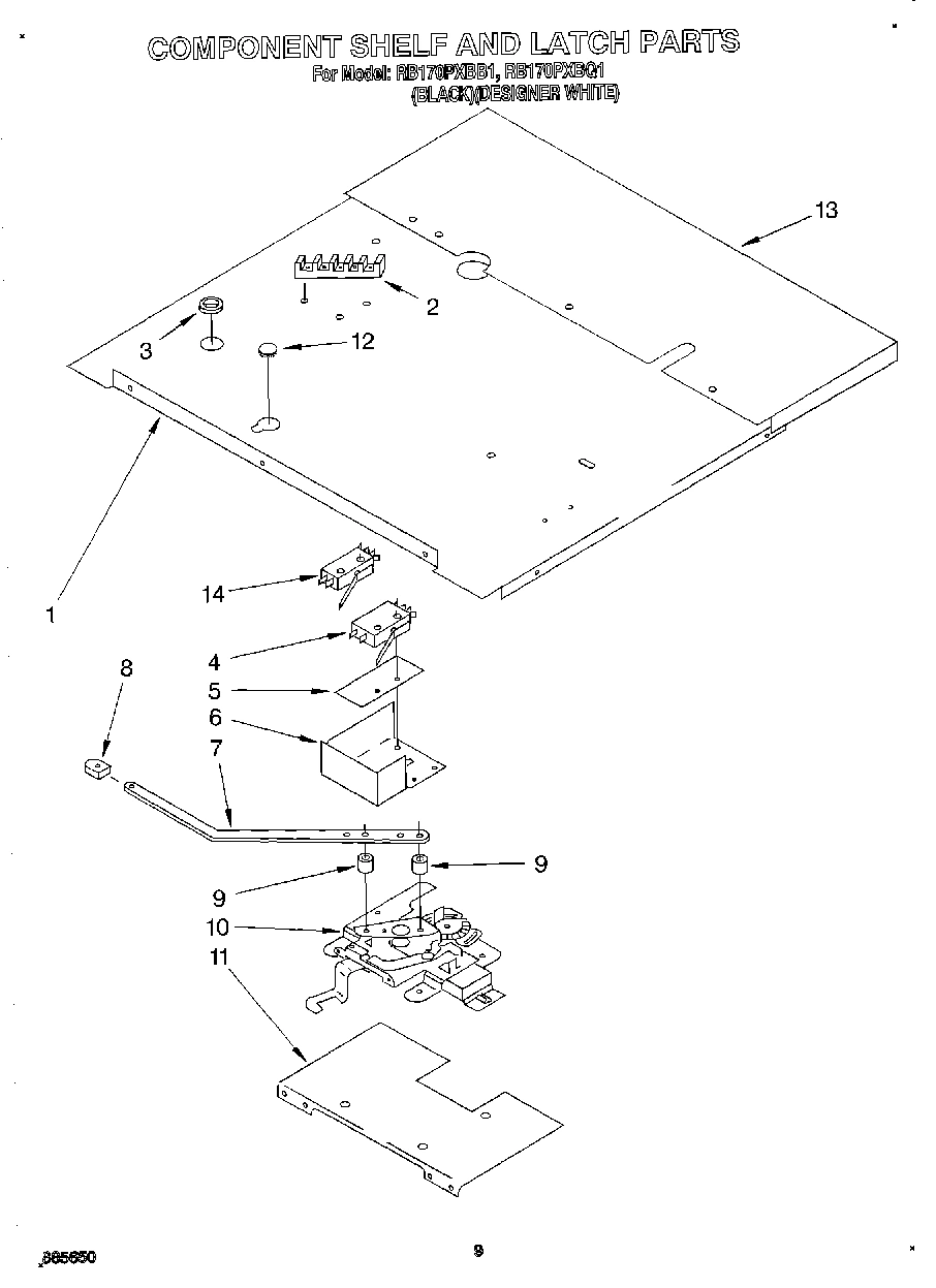 06 - COMPONENT SHELF AND LATCH
