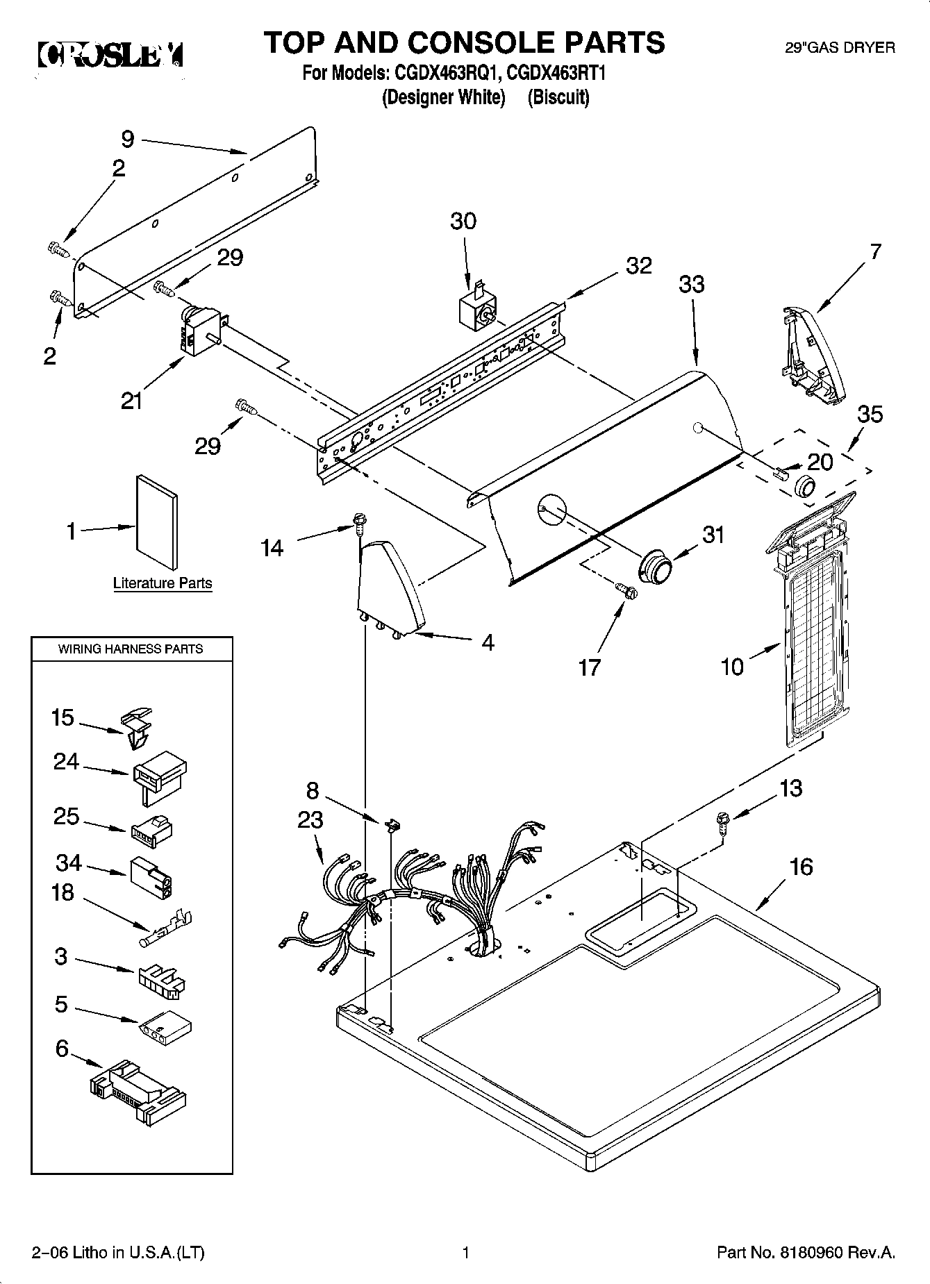 01 - TOP AND CONSOLE PARTS