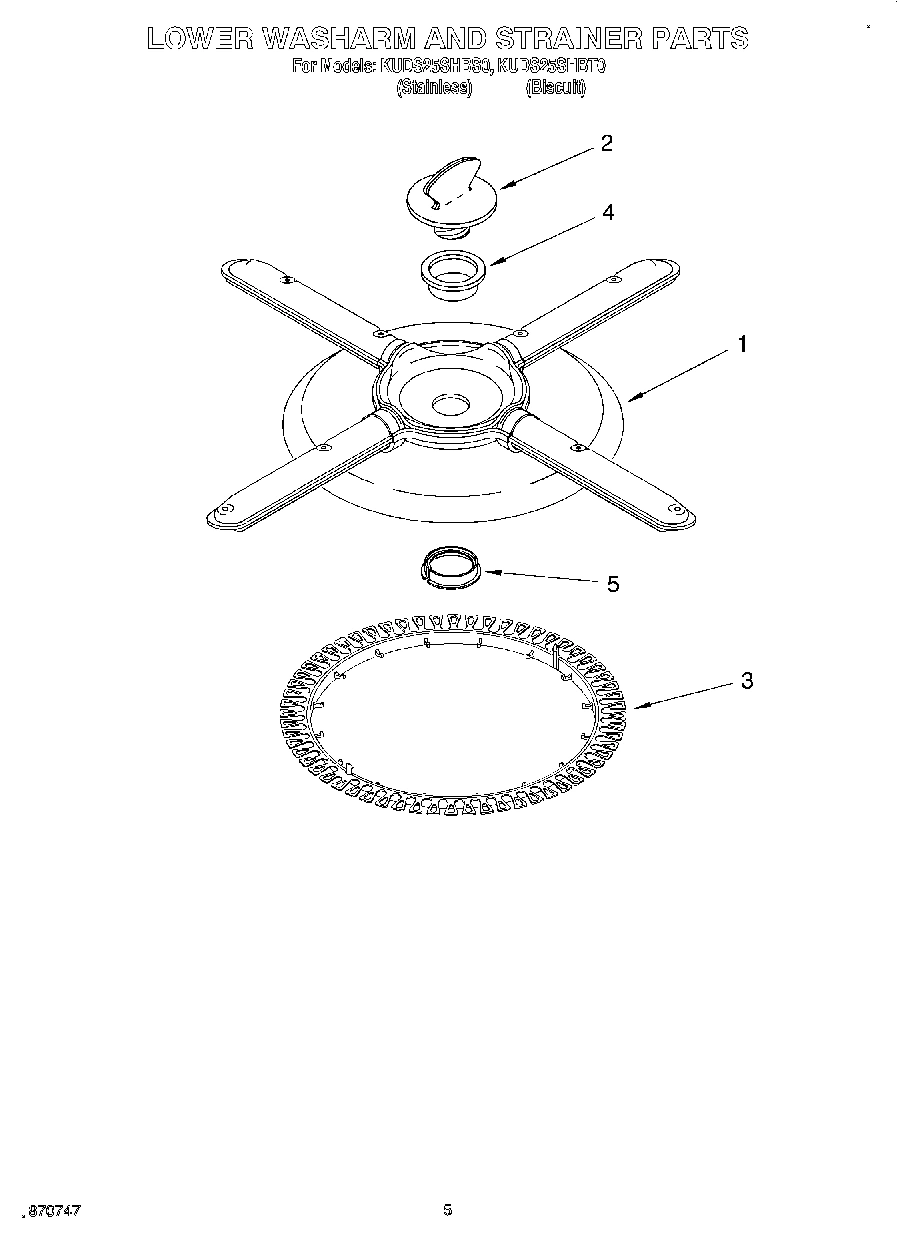 04 - LOWER WASHARM AND STRAINER
