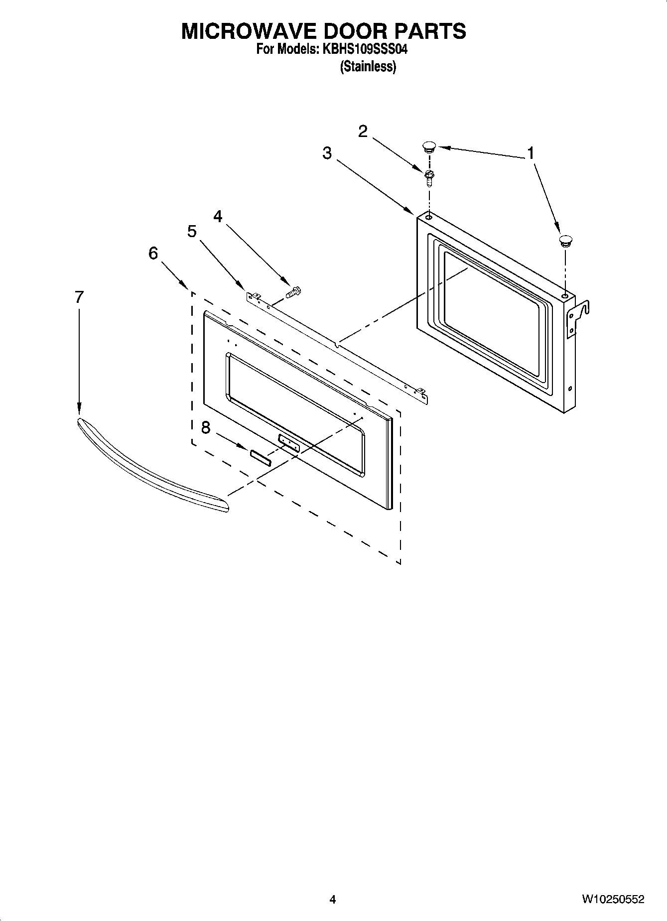 03 - MICROWAVE DOOR PARTS