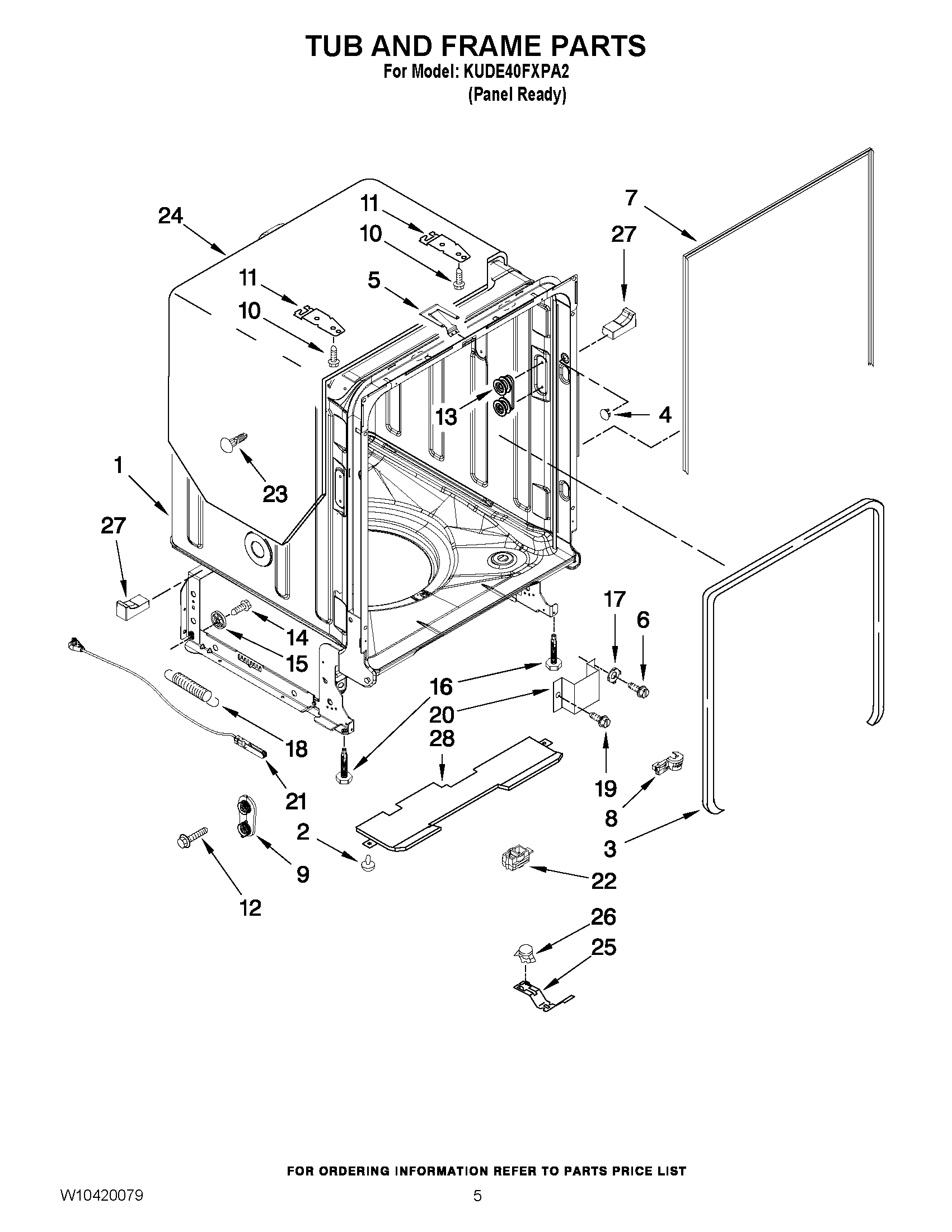05 - TUB AND FRAME PARTS