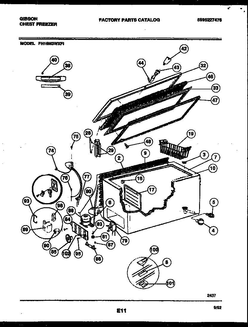 02 - CHEST FREEZER PARTS