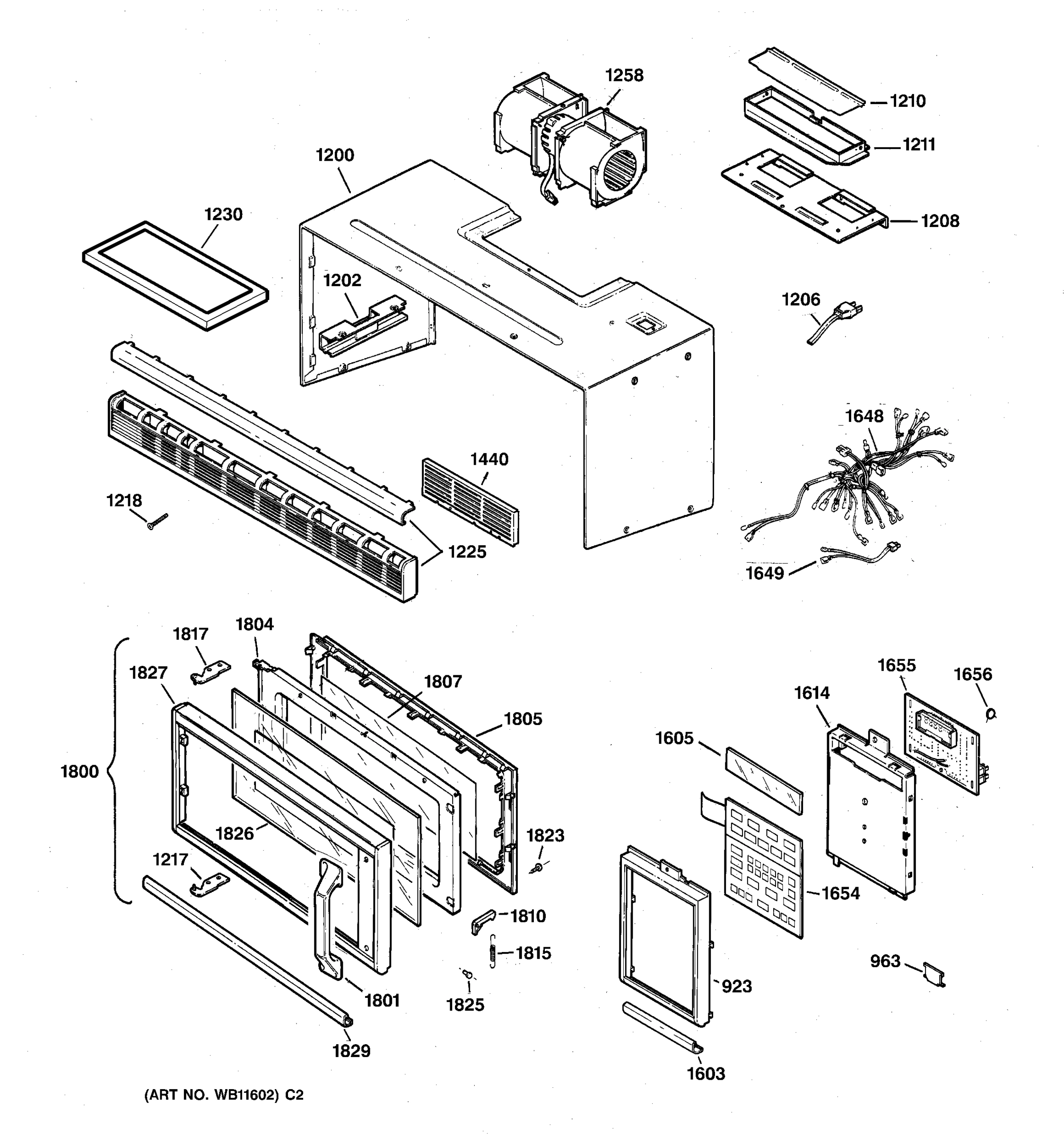 DOOR, CONTROL, GRILL & CASE