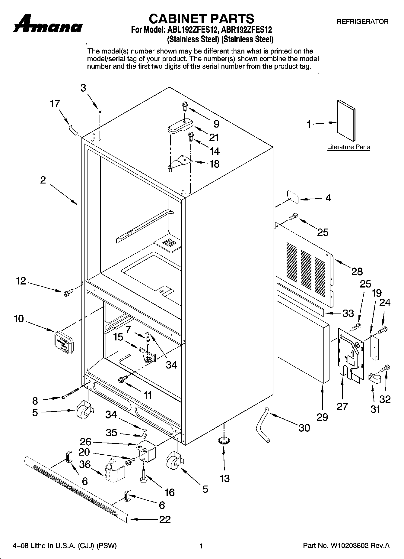 01 - CABINET PARTS