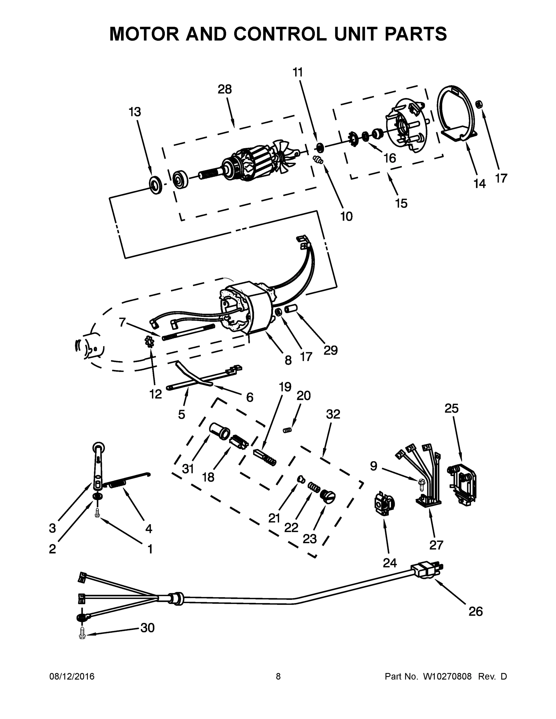 05 - MOTOR AND CONTROL UNIT PARTS