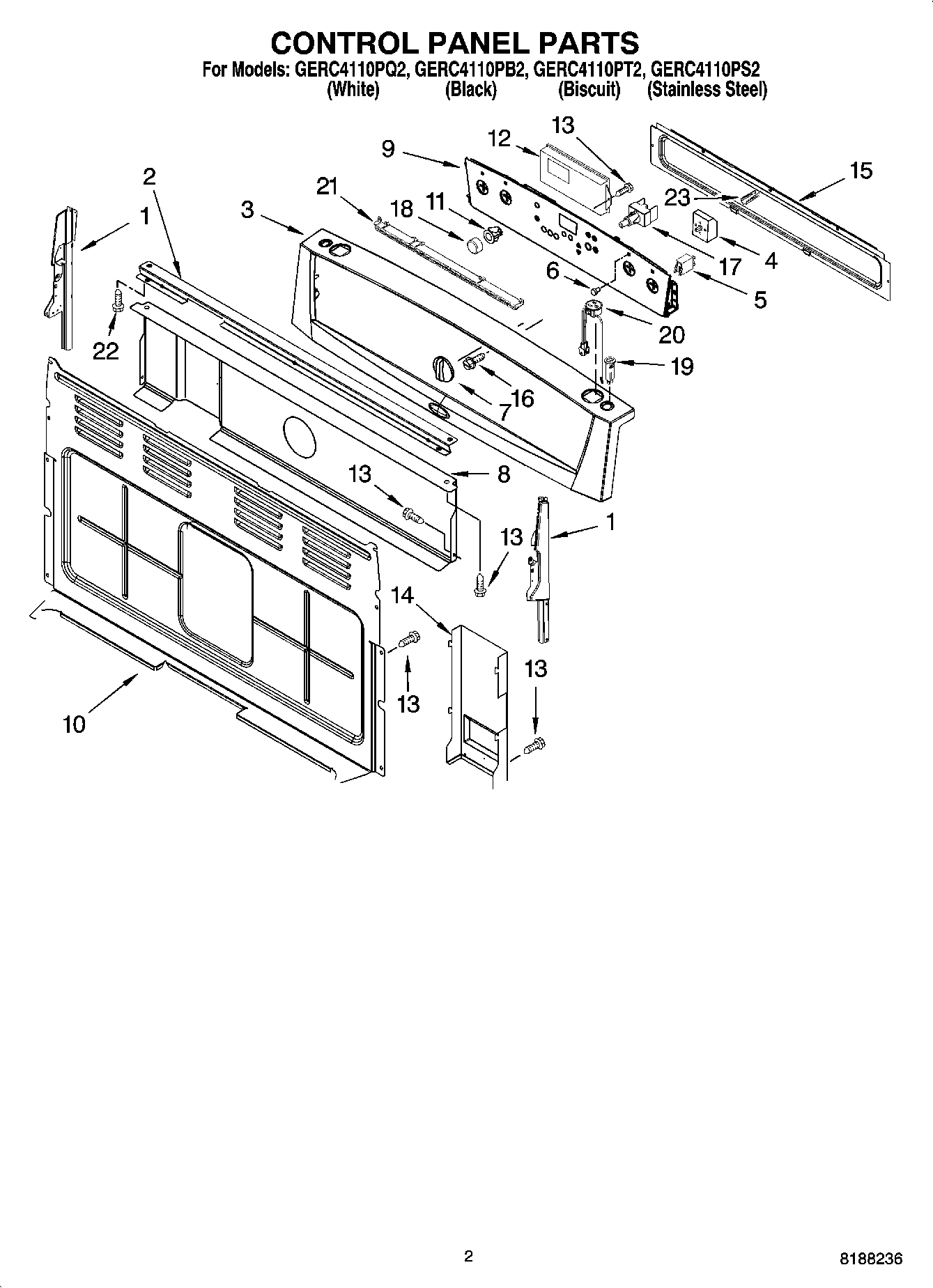 02 - CONTROL PANEL PARTS