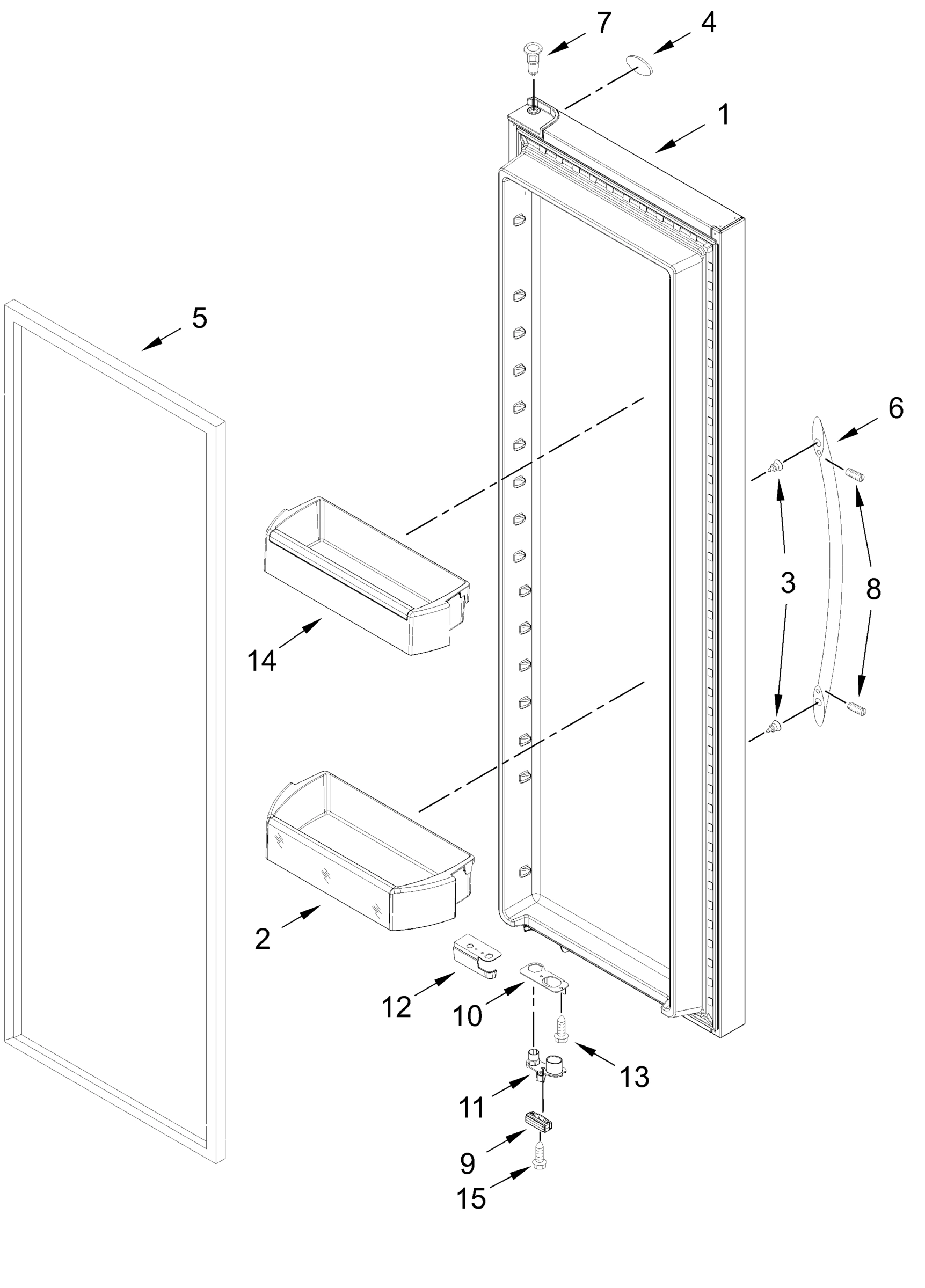 REFRIGERATOR DOOR PARTS