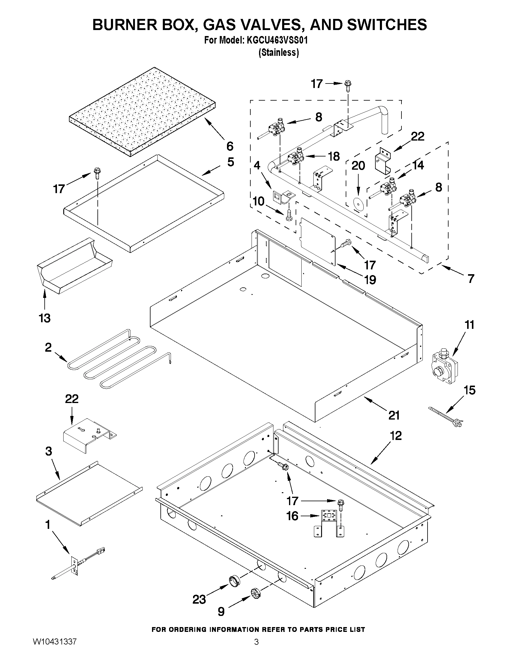 02 - BURNER BOX, GAS VALVES, AND SWITCHES