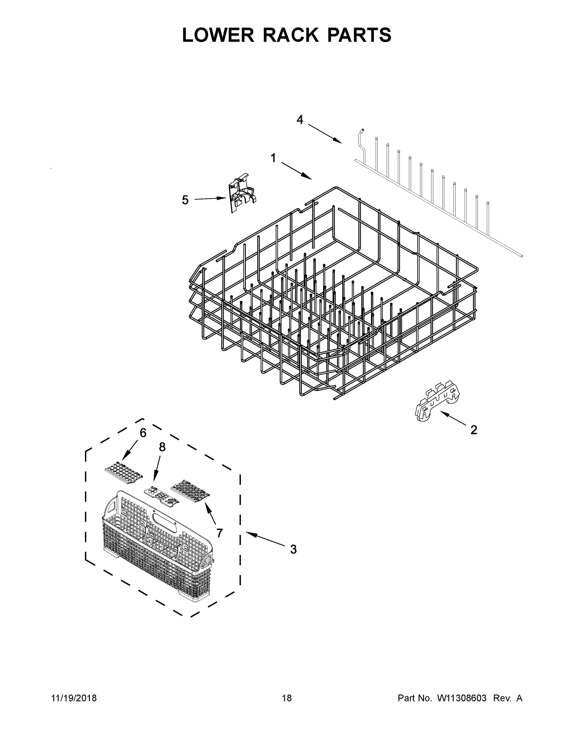 10 - LOWER RACK PARTS