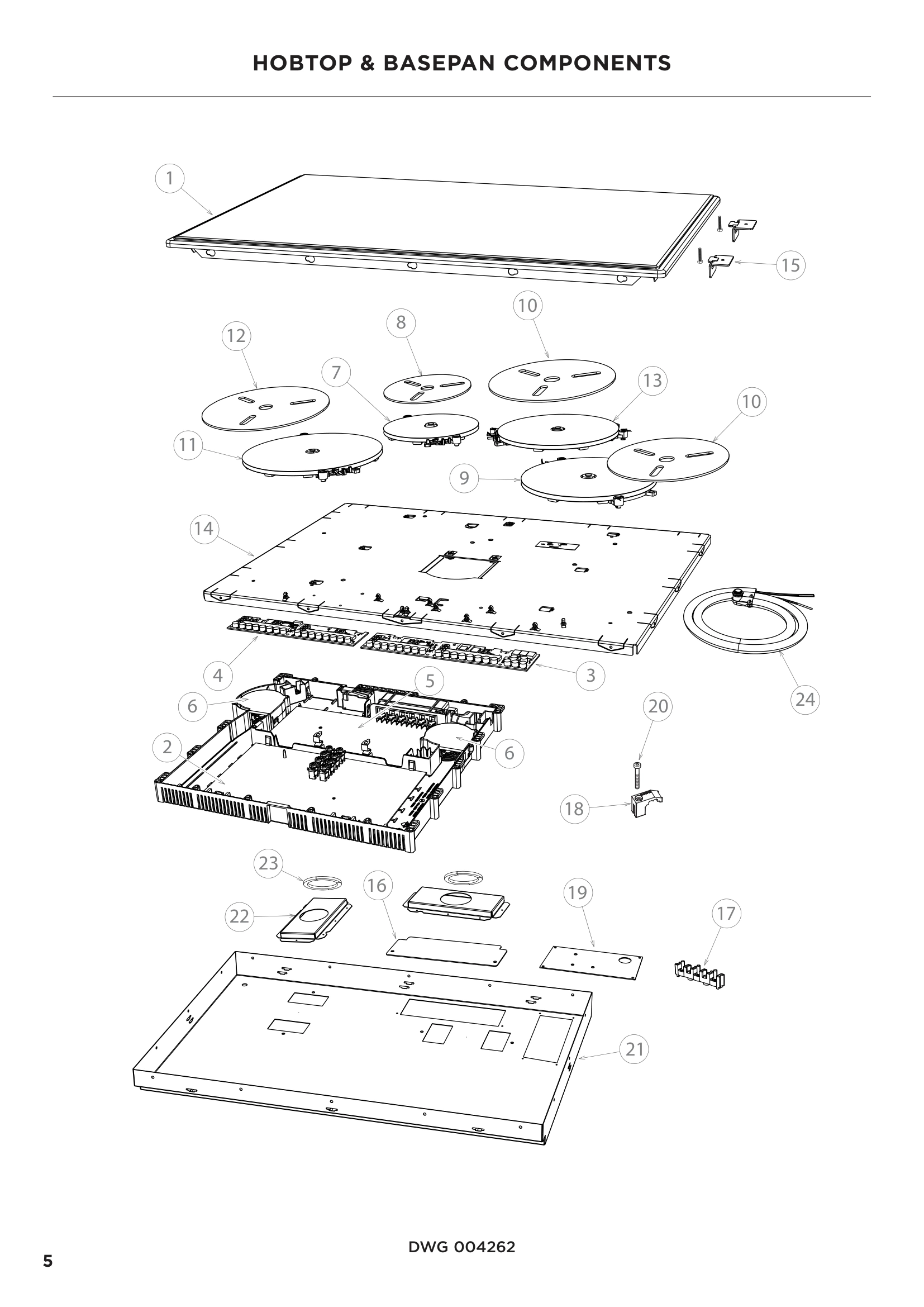 HOBTOP & BASEPAN COMPONENTS