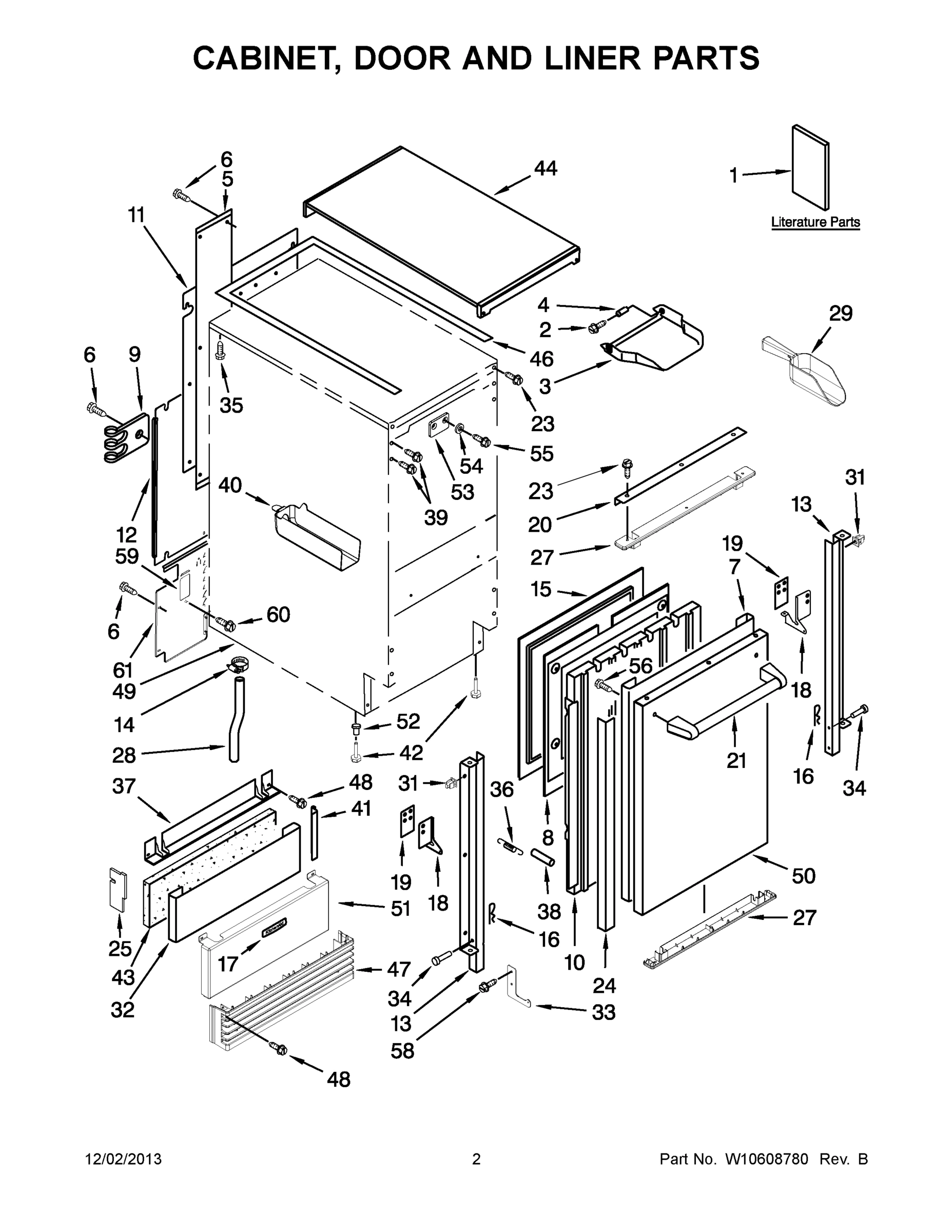 02 - CABINET, DOOR AND LINER PARTS
