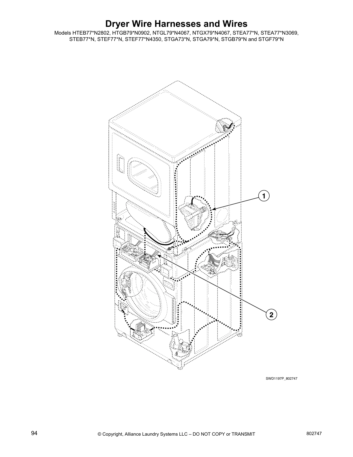 Dryer Wire Harnesses and Wires