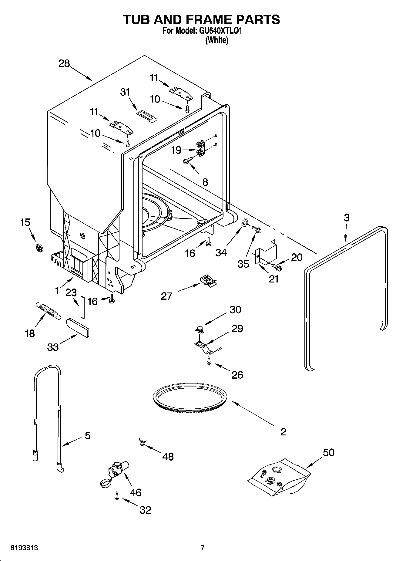 07 - TUB AND FRAME PARTS