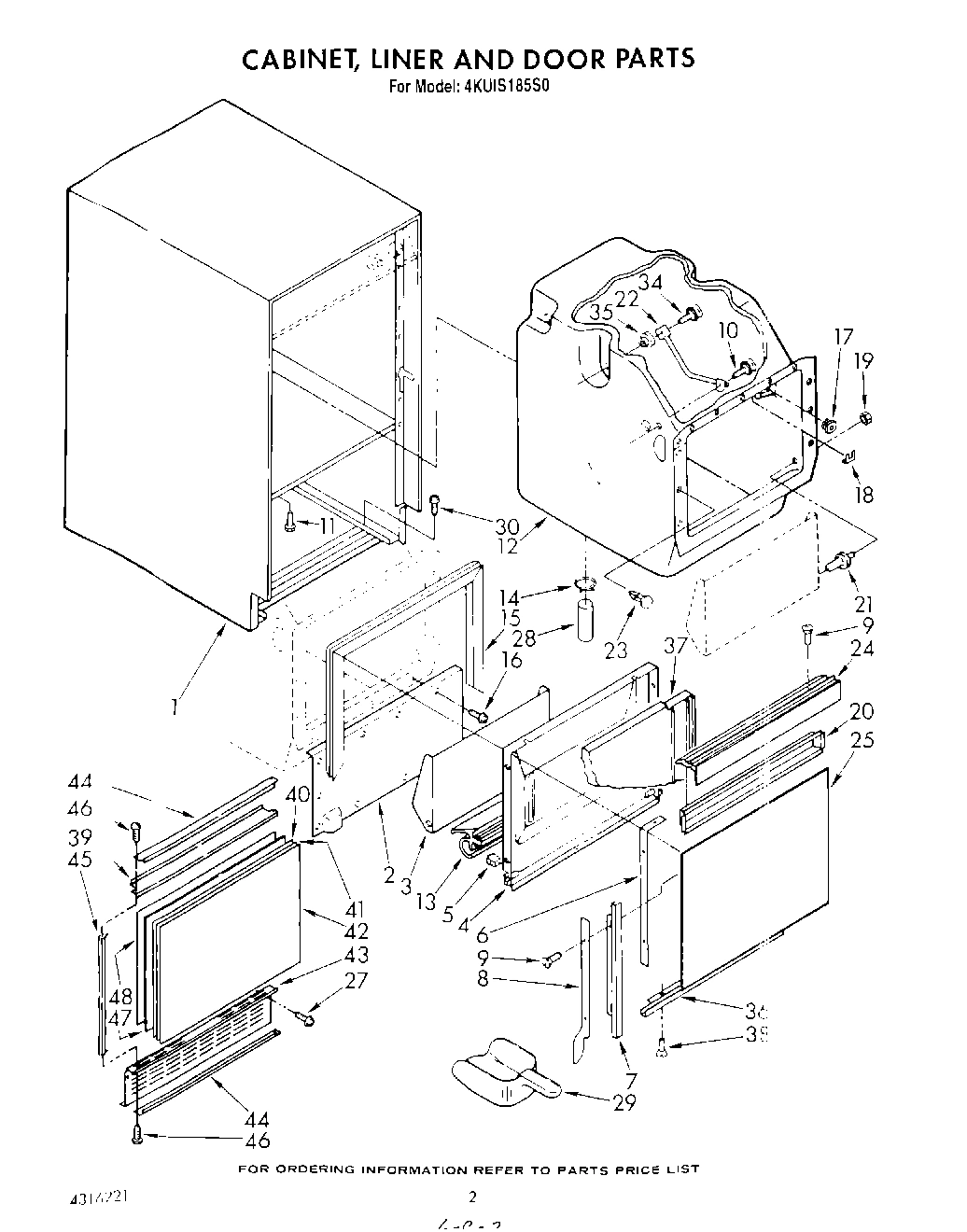02 - CABINET LINER AND DOOR , LIT/OPTION