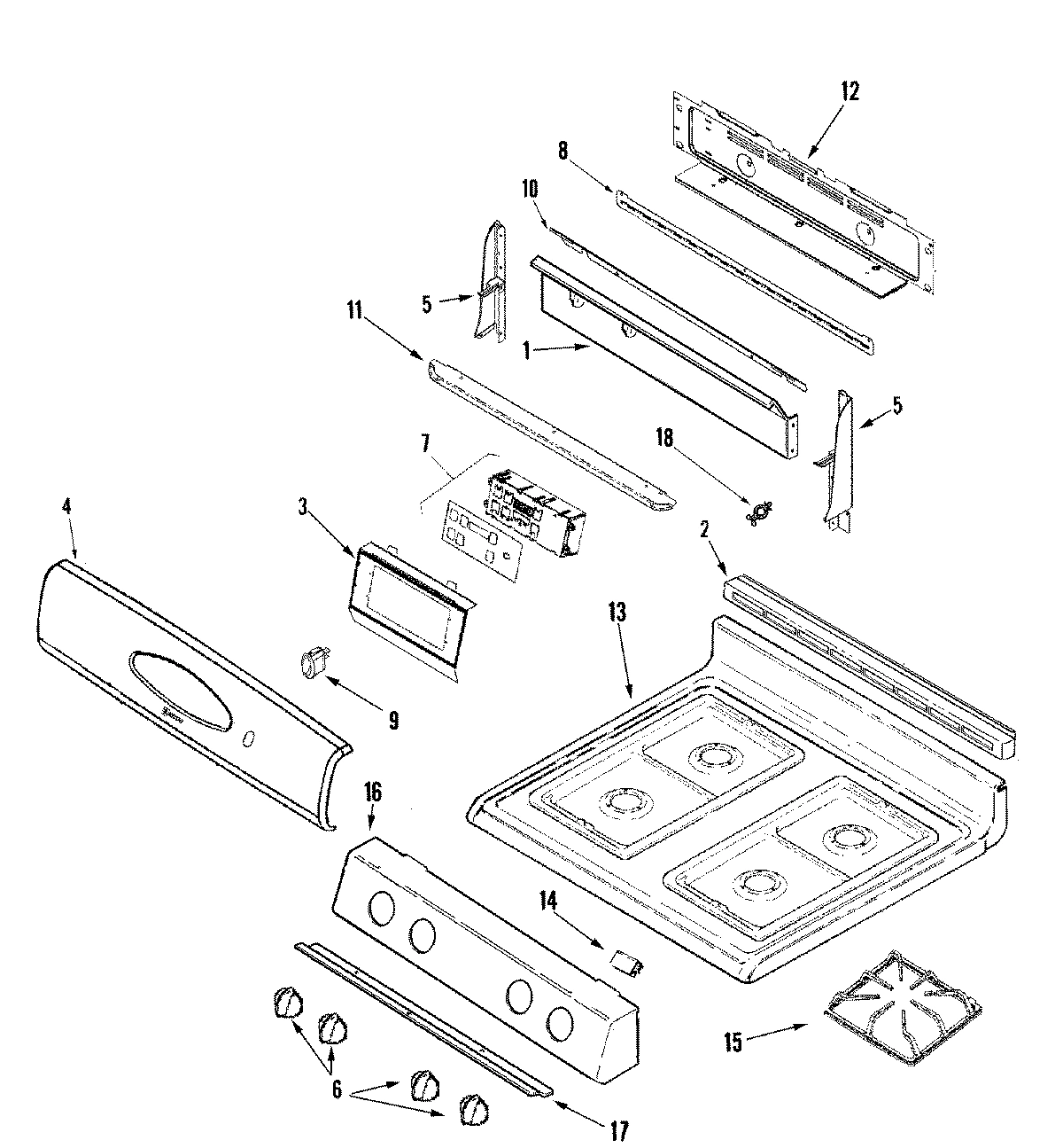 02 - CONTROL PANEL/TOP ASSEMBLY
