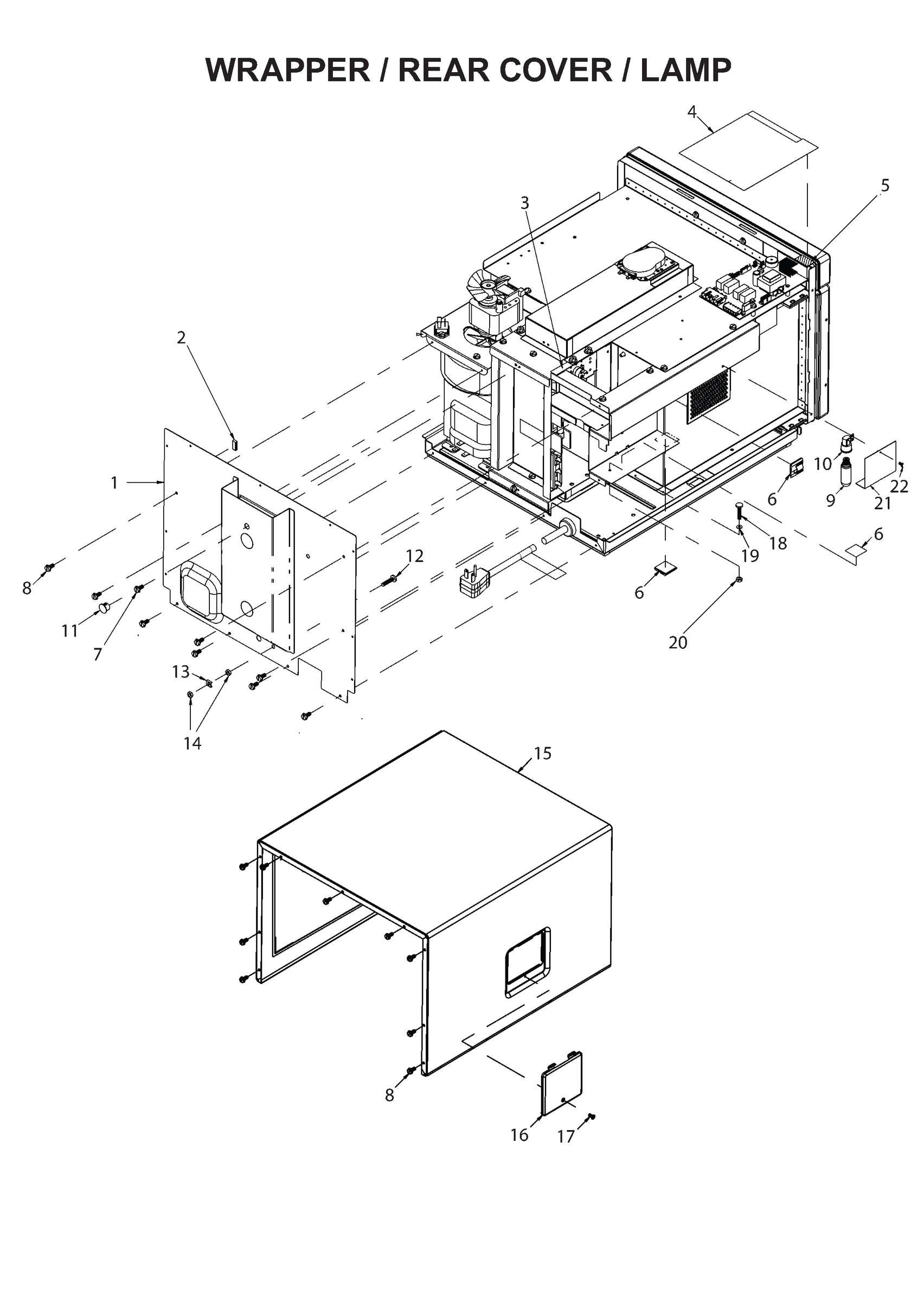 WRAPPER / REAR COVER / LAMP