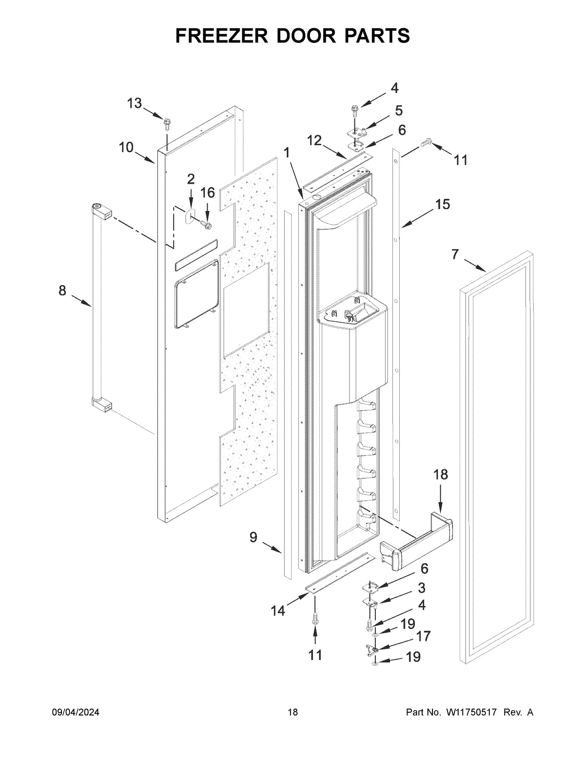 10 - FREEZER DOOR PARTS