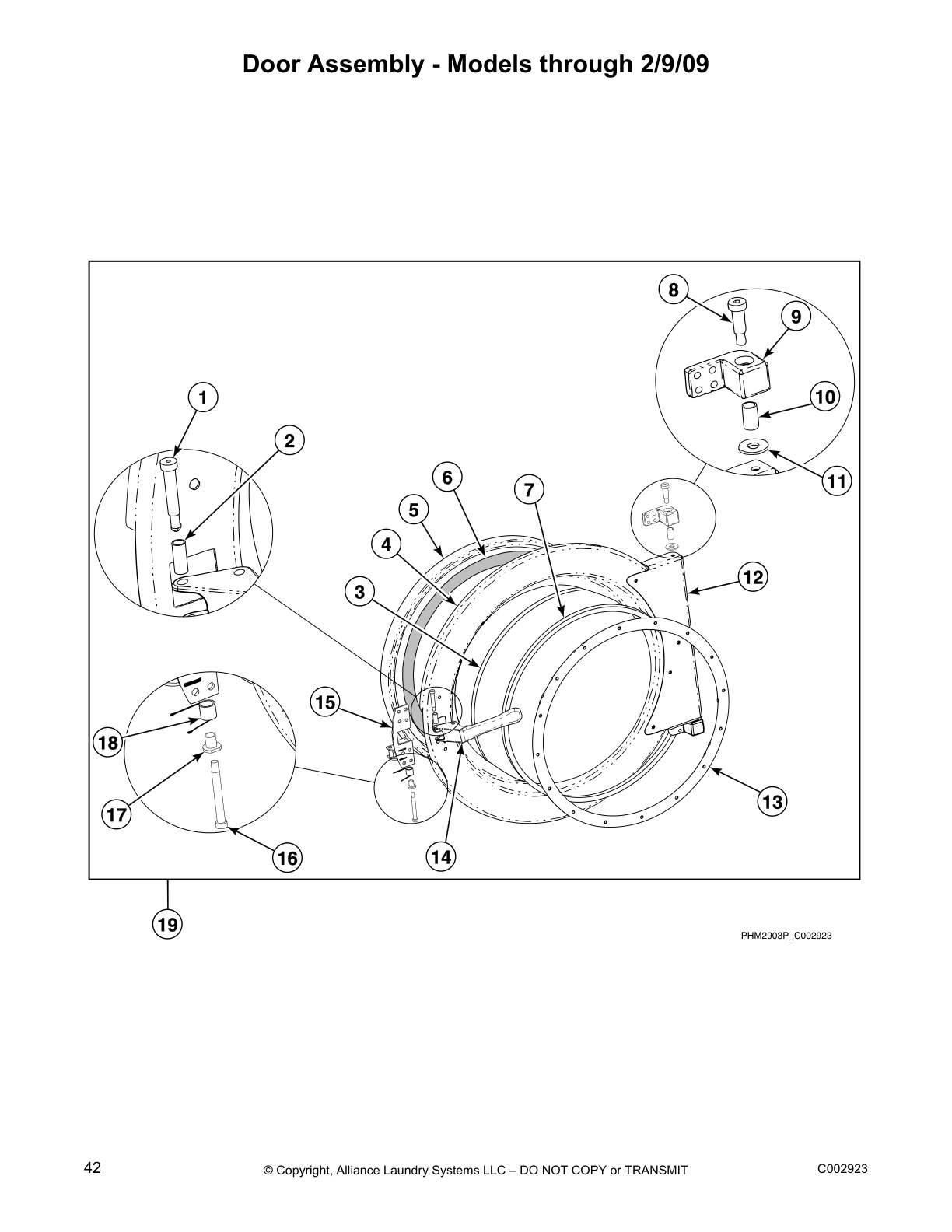 Door Assembly - Models through 2/9/09