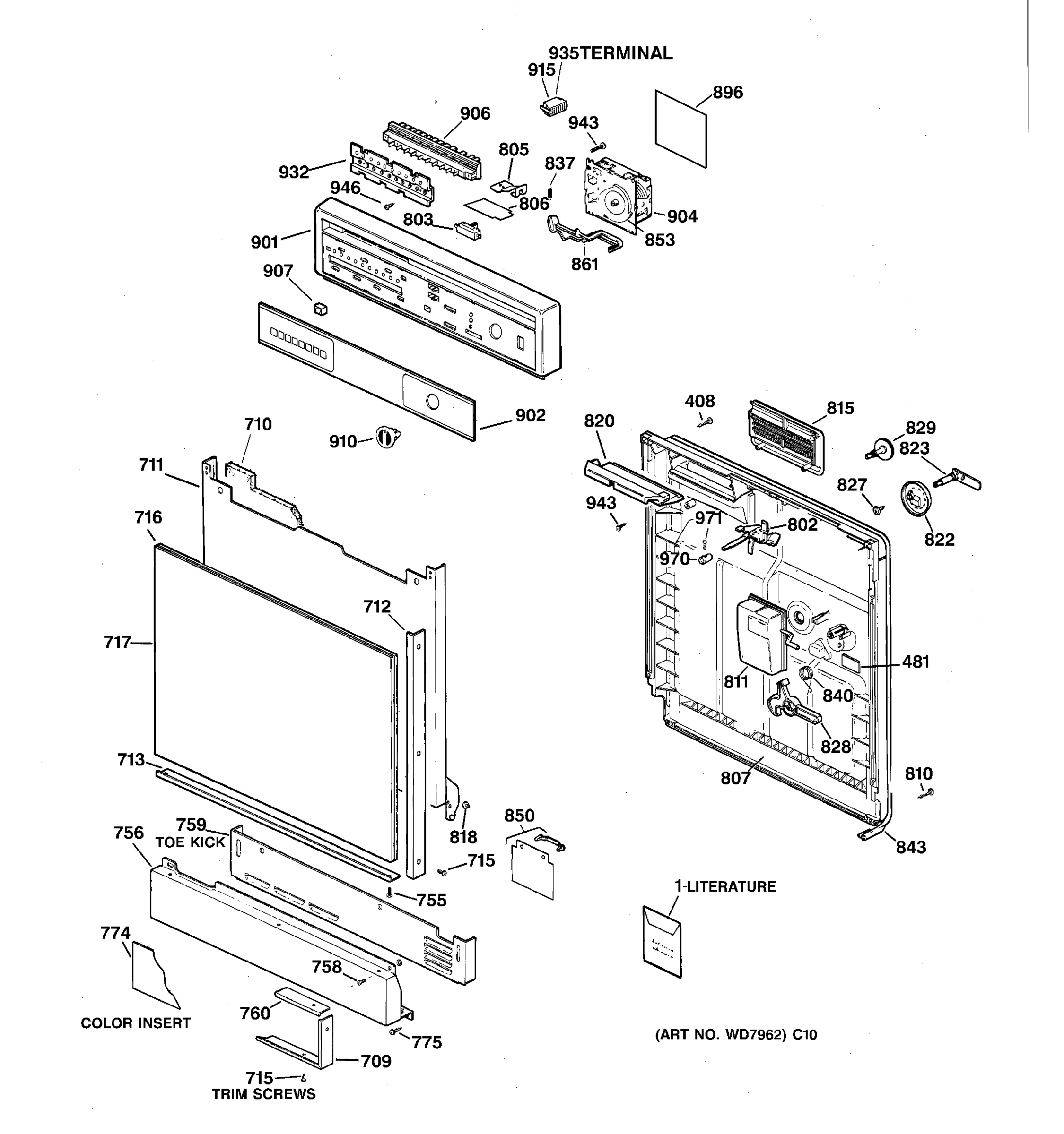 ESCUTCHEON & DOOR ASSEMBLY