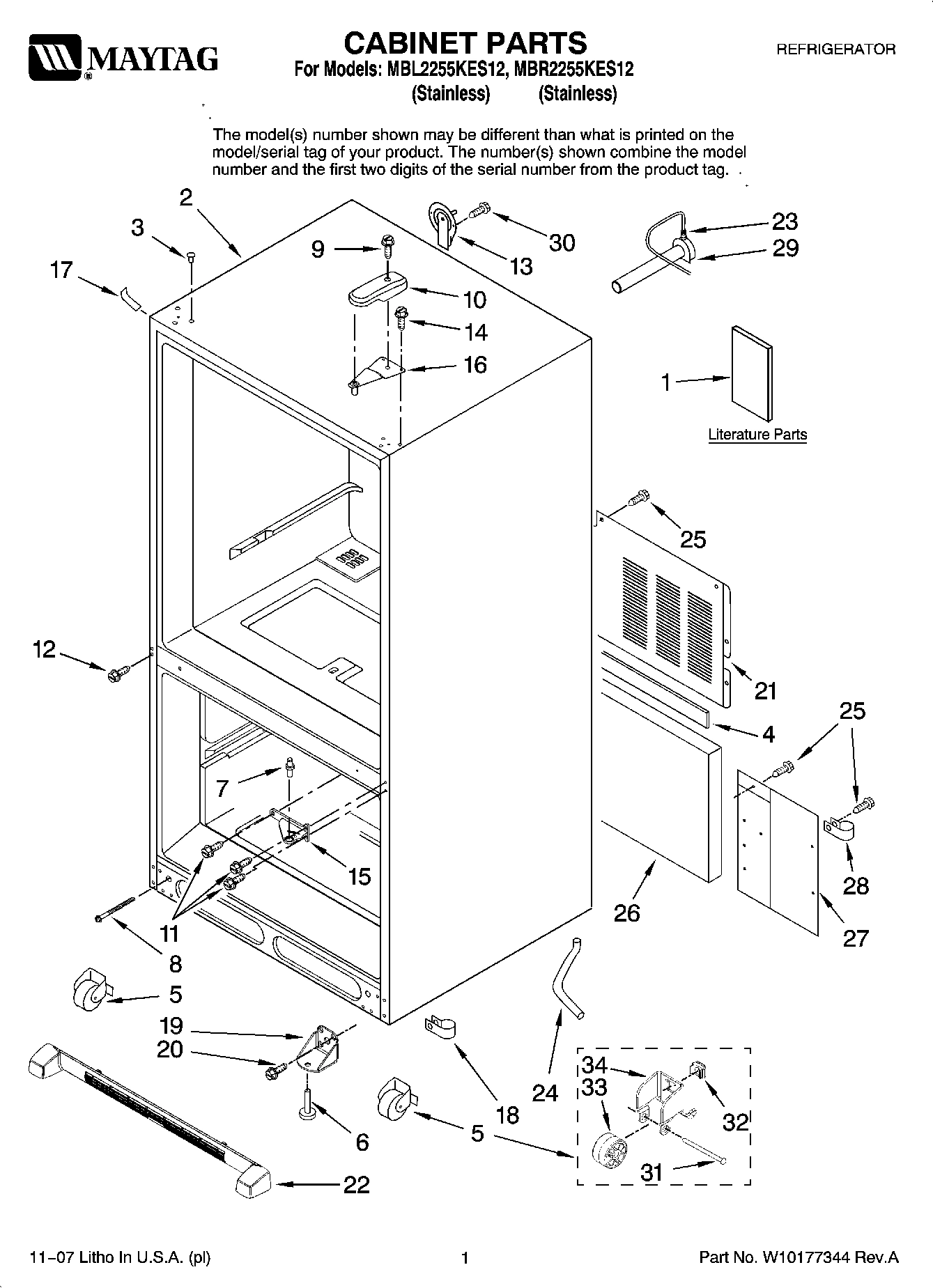 01 - CABINET PARTS