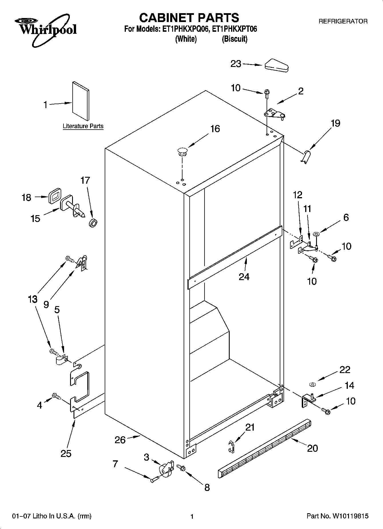 01 - CABINET PARTS