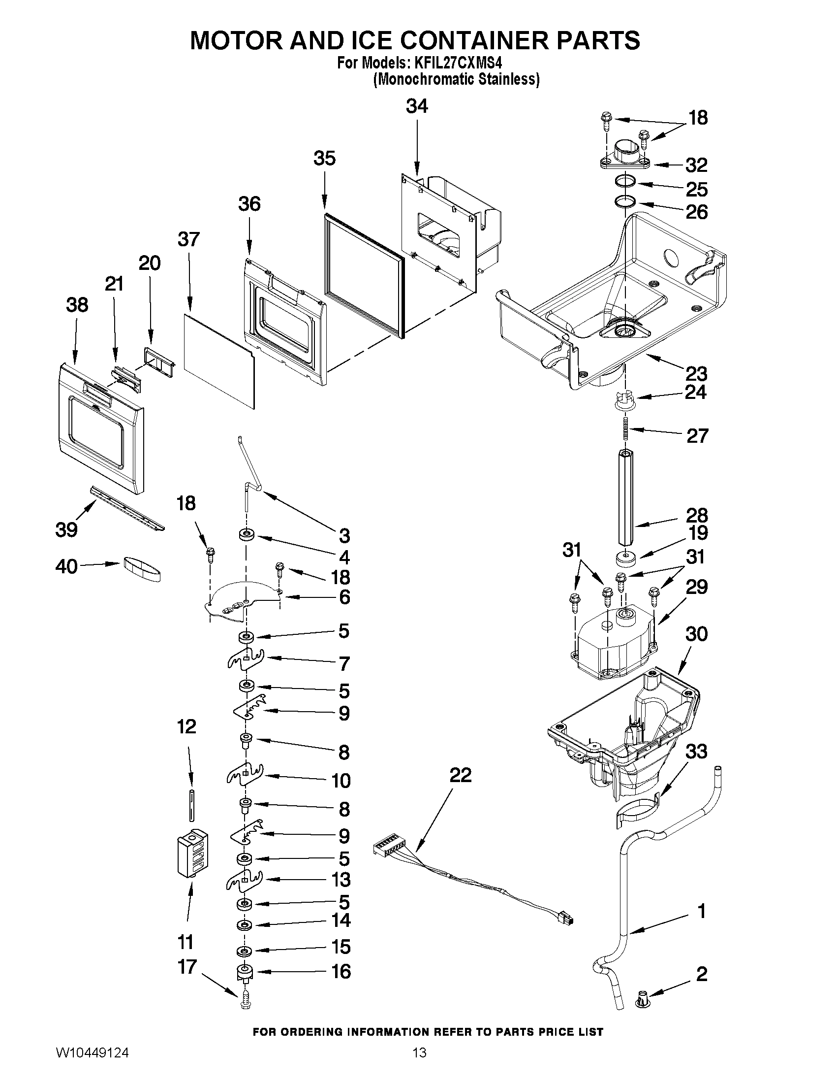 07 - MOTOR AND ICE CONTAINER PARTS