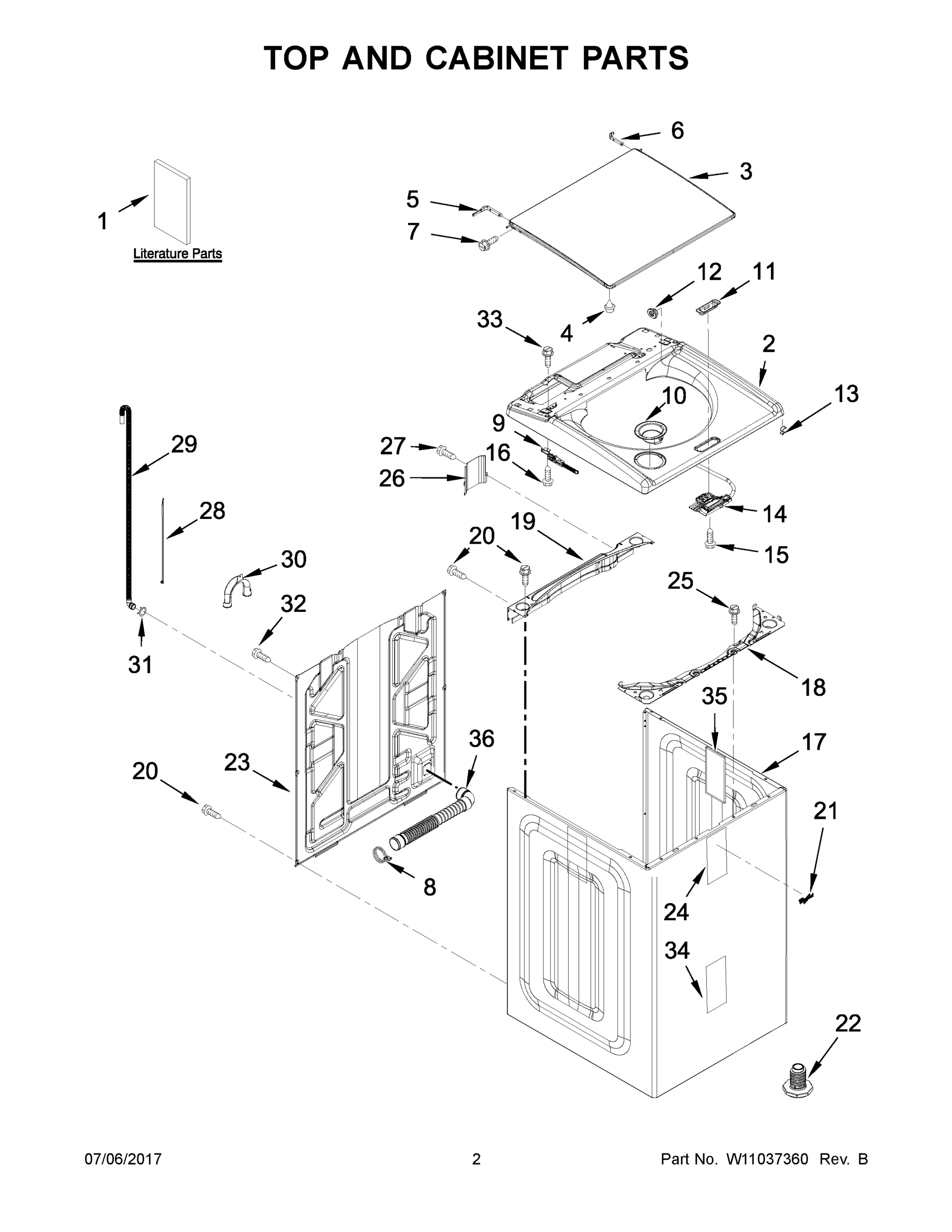 02 - TOP AND CABINET PARTS