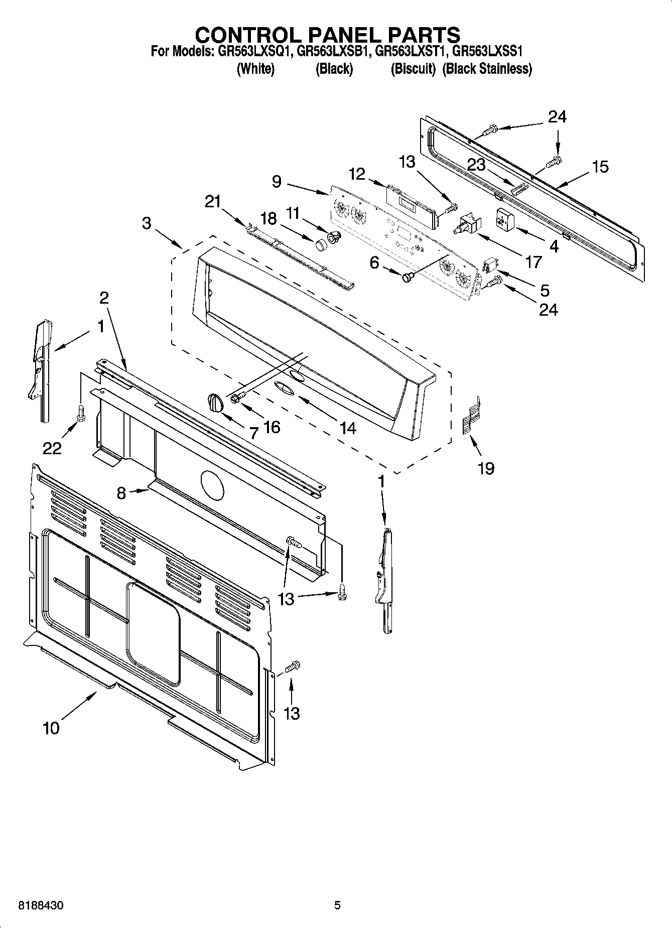 04 - CONTROL PANEL PARTS