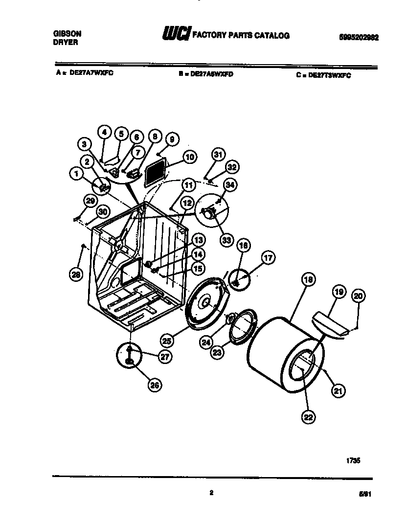 02 - CABINET AND COMPONENT PARTS
