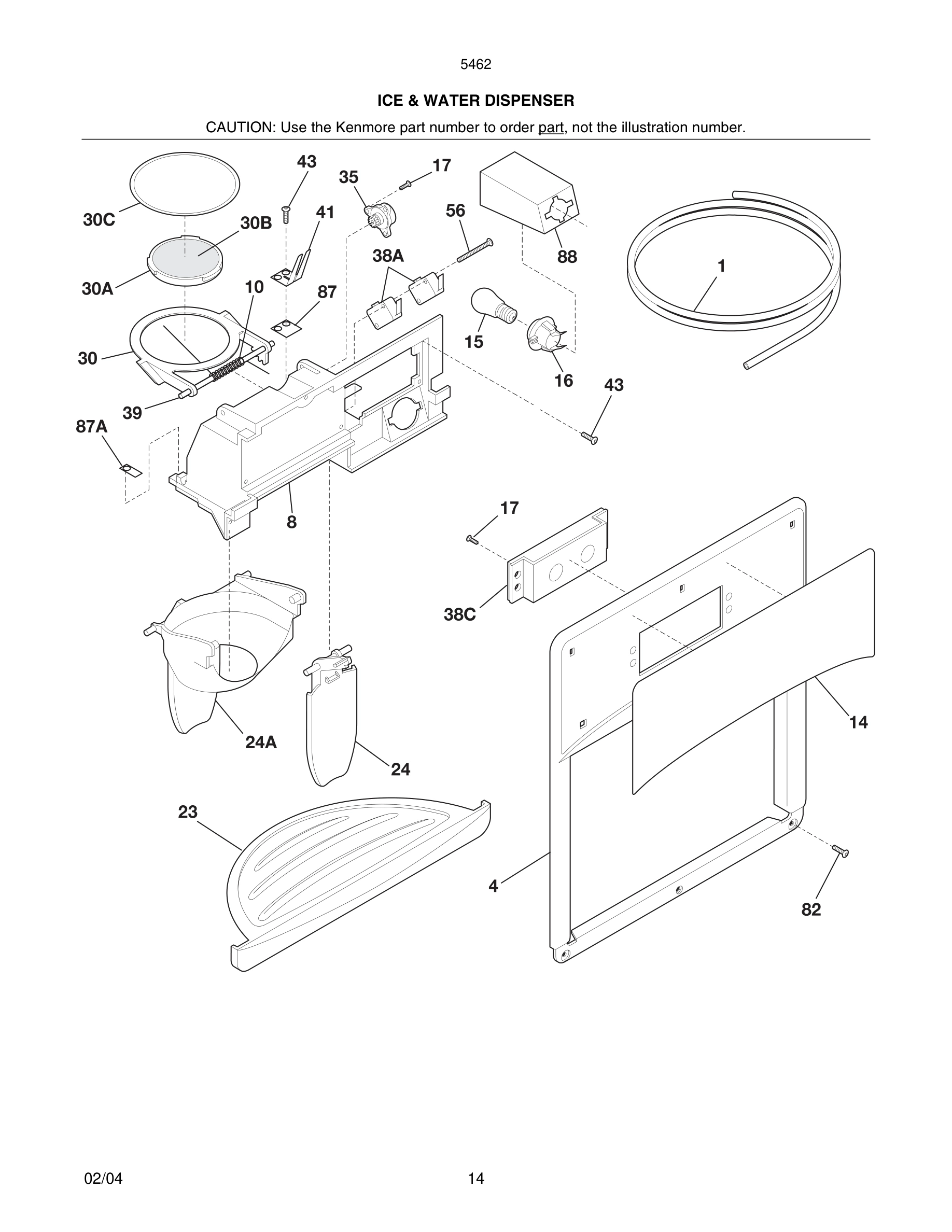 15 - ICE & WATER DISPENSER